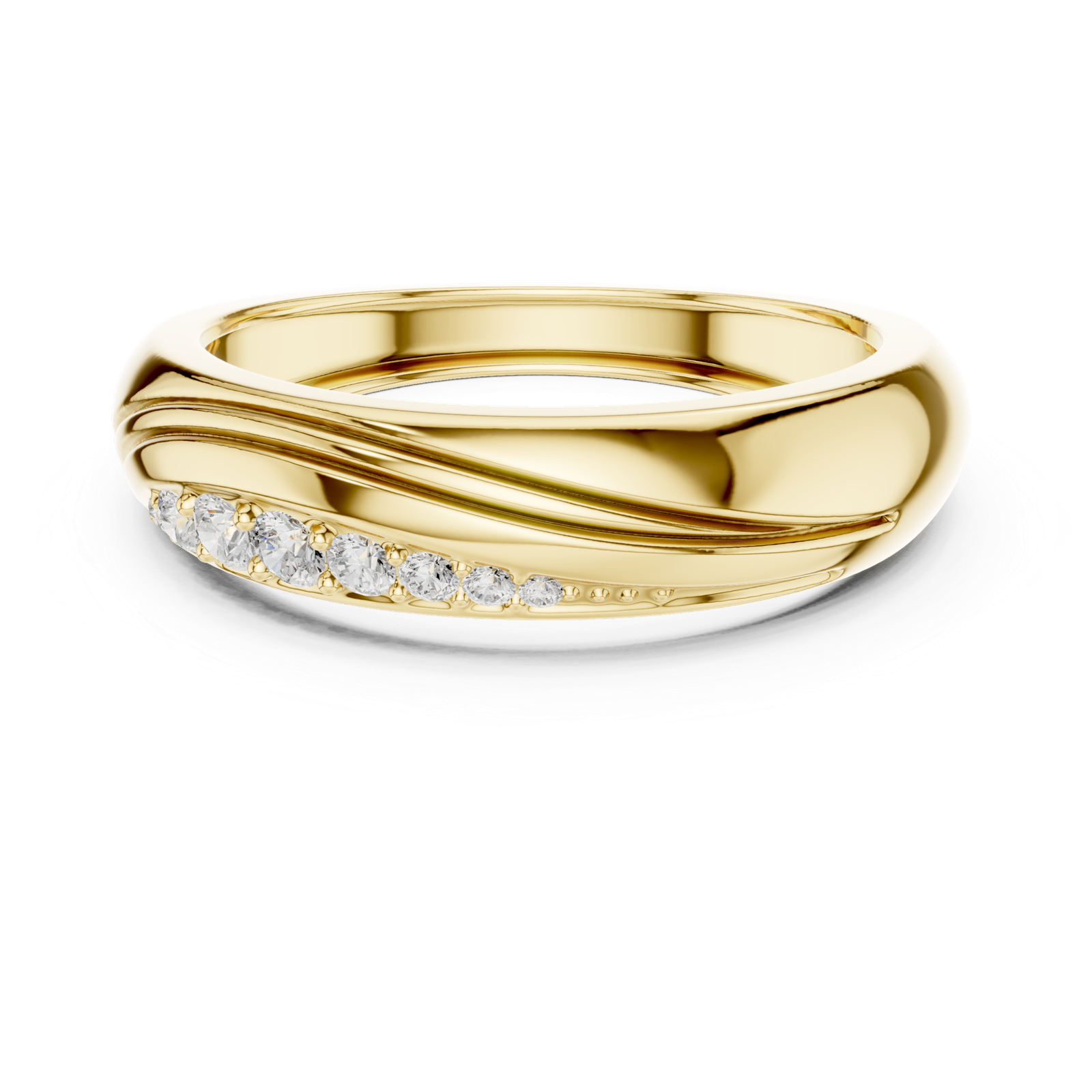 0.14 Cts Round Cut Certified Lab Grown Diamond Men's Ring GR-014