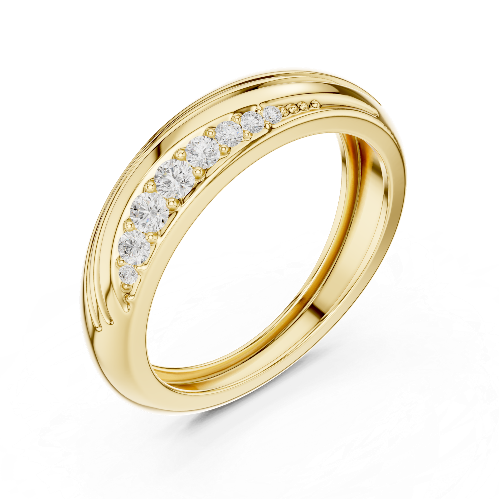 0.14 Cts Round Cut Certified Lab Grown Diamond Men's Ring GR-014