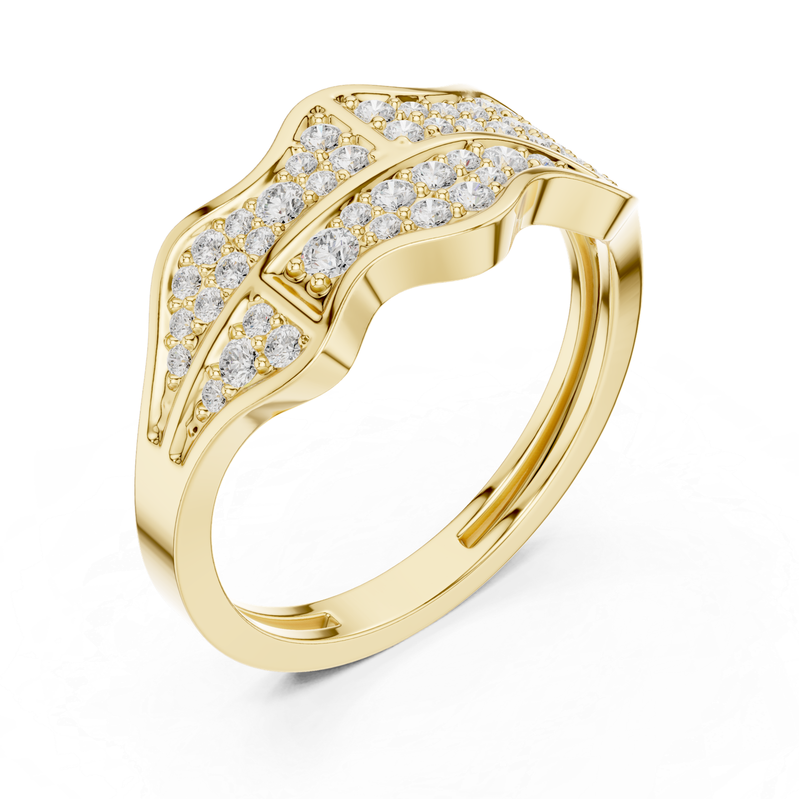 0.42 Cts Round Cut Lab Grown Diamond Men's Gold Ring GR-020