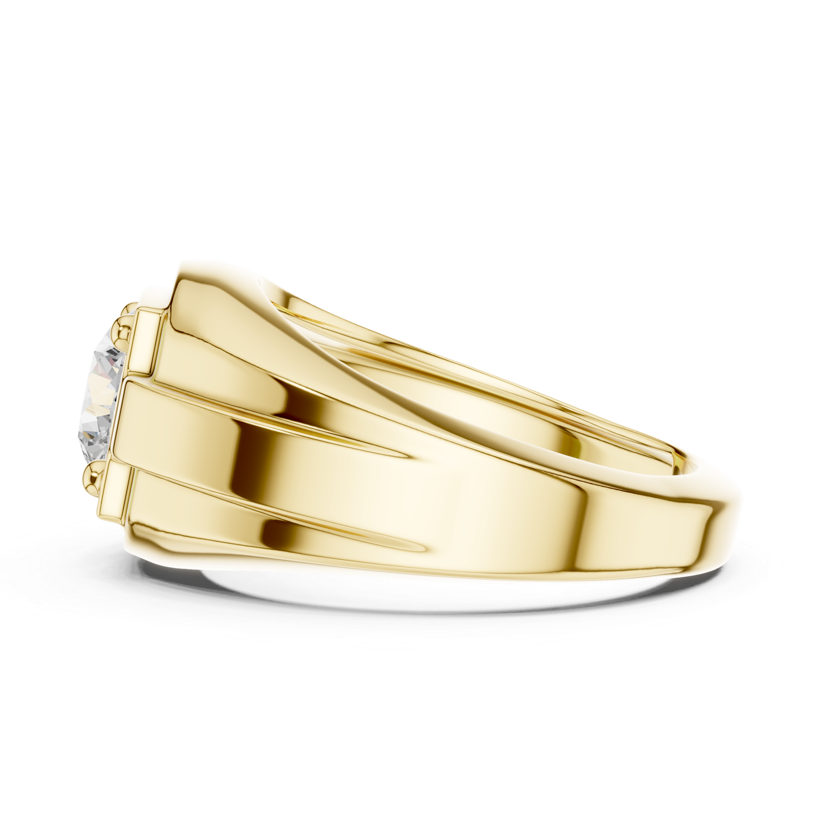 Stunning Lab Grown Diamond Ring | 1.10 Cts Round Cut Gold GR-021 - Image 9