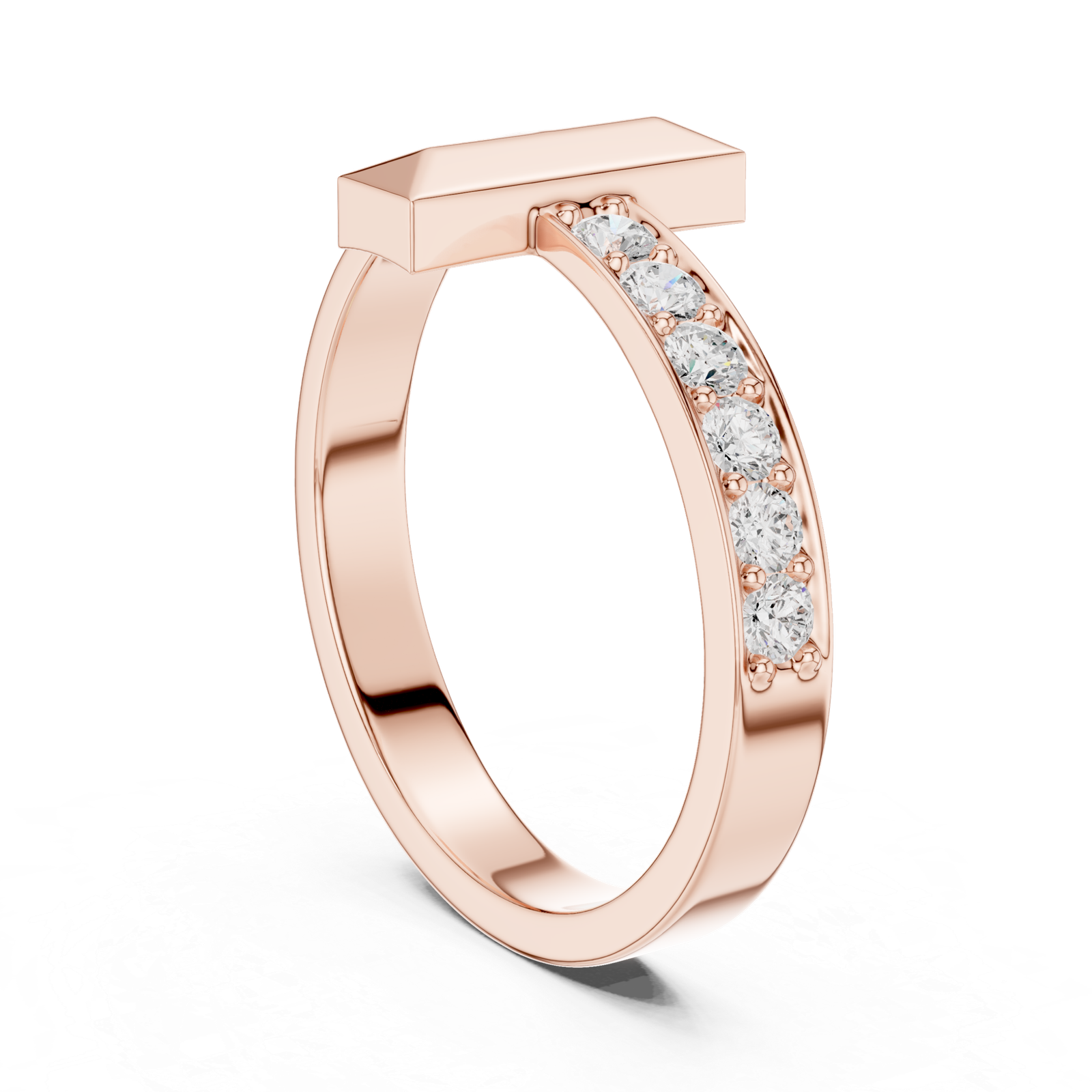 0.21 Cts Round Cut Lab Grown Diamond Men's Gold Ring GR-03