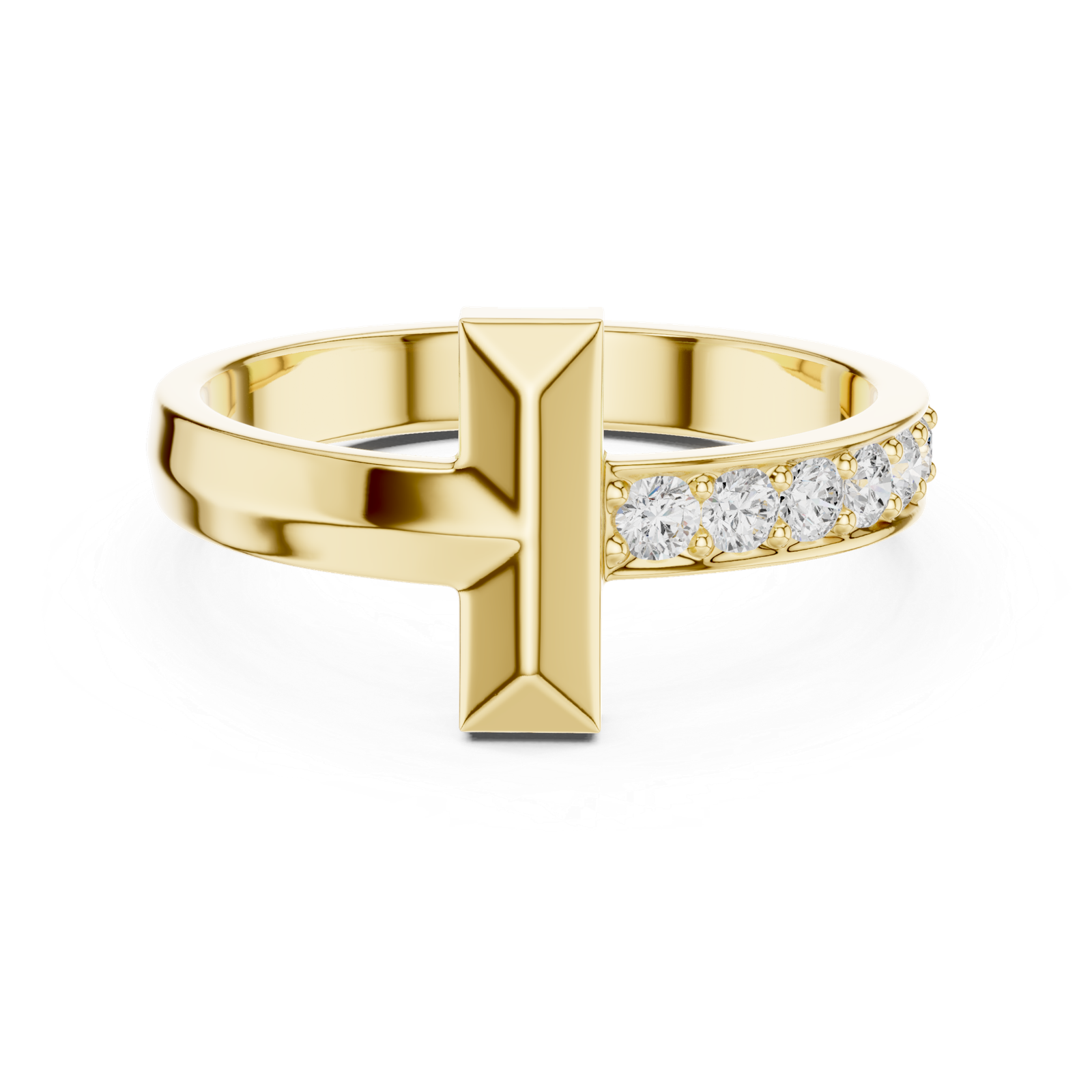 0.21 Cts Round Cut Lab Grown Diamond Men's Gold Ring GR-03
