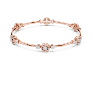 0.81 Cts Round Cut Certified Lab Grown Gold Diamond Bracelet LB-002