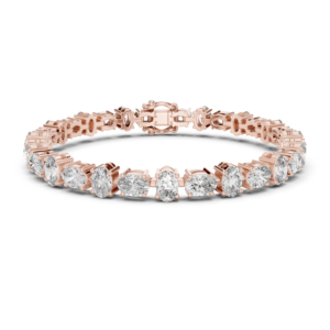 7.71 Cts Oval Cut Certified Lab Grown Gold Diamond Bracelet LB-0047