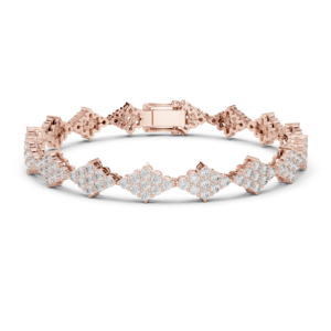 5.76 Cts Round Cut Certified Lab Grown Diamond Gold Bracelet LB-0053