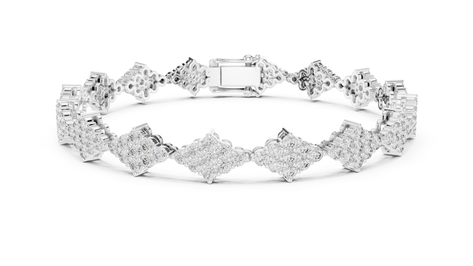 5.76 Cts Round Cut Certified Lab Grown Diamond Gold Bracelet LB-0053