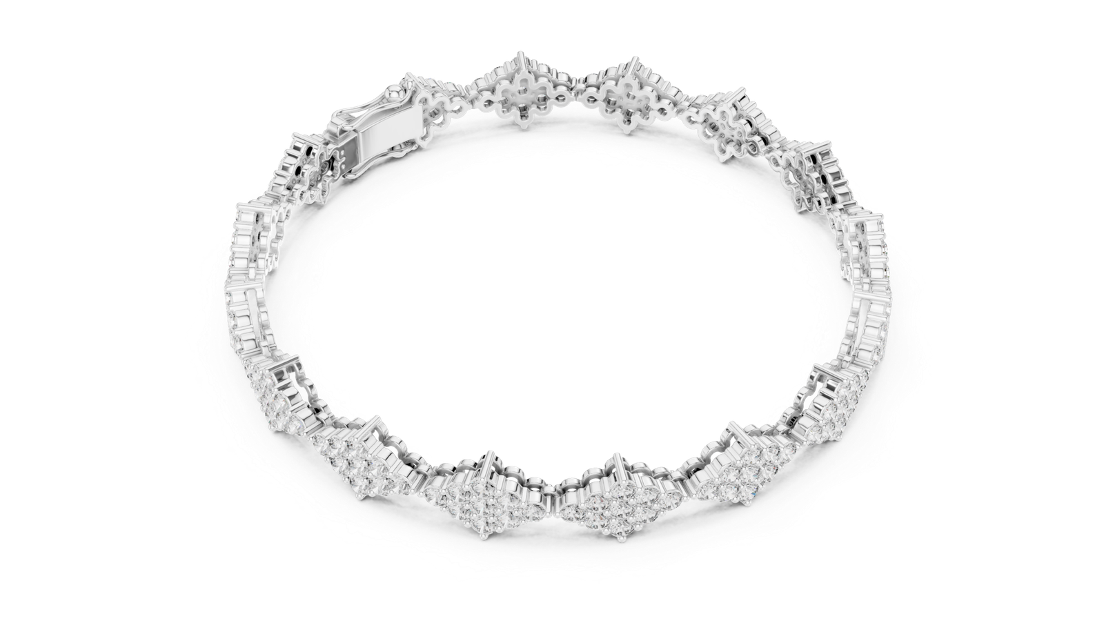 5.76 Cts Round Cut Certified Lab Grown Diamond Gold Bracelet LB-0053