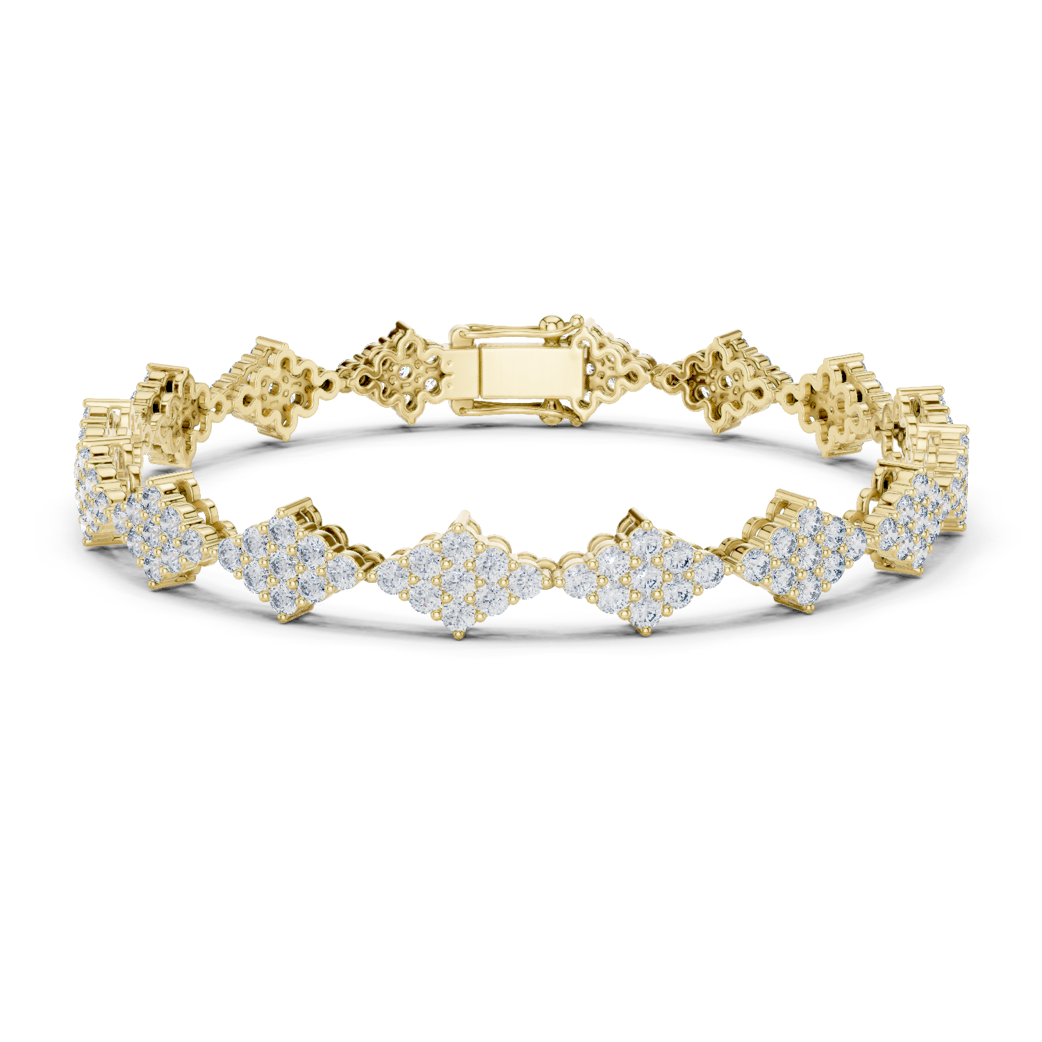 5.76 Cts Round Cut Certified Lab Grown Diamond Gold Bracelet LB-0053