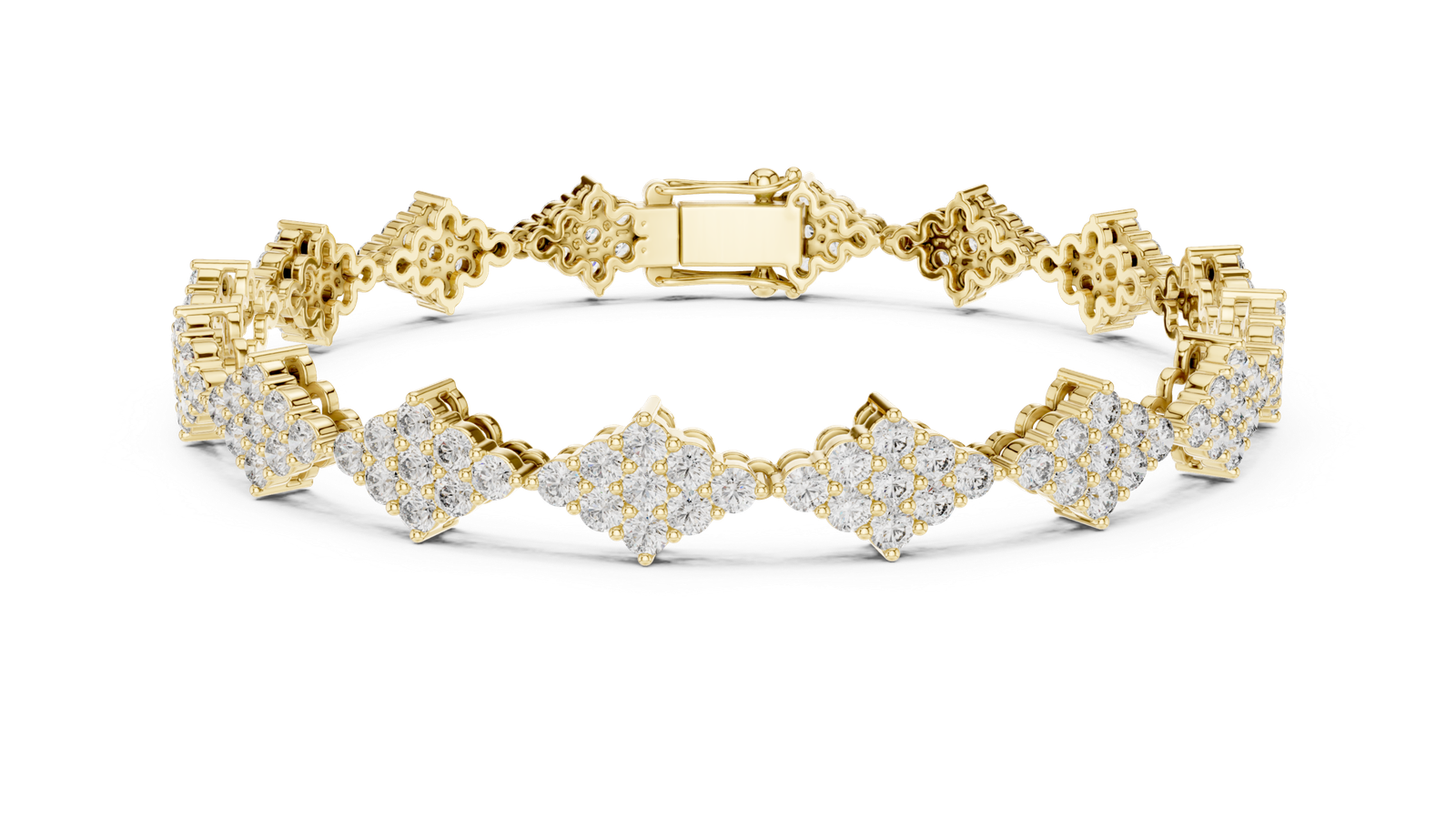 5.76 Cts Round Cut Certified Lab Grown Diamond Gold Bracelet LB-0053