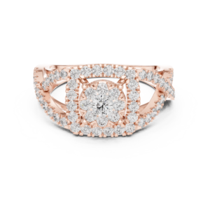 0.86 Cts Round Cut Certified Lab Grown Diamond Ring LR-0030