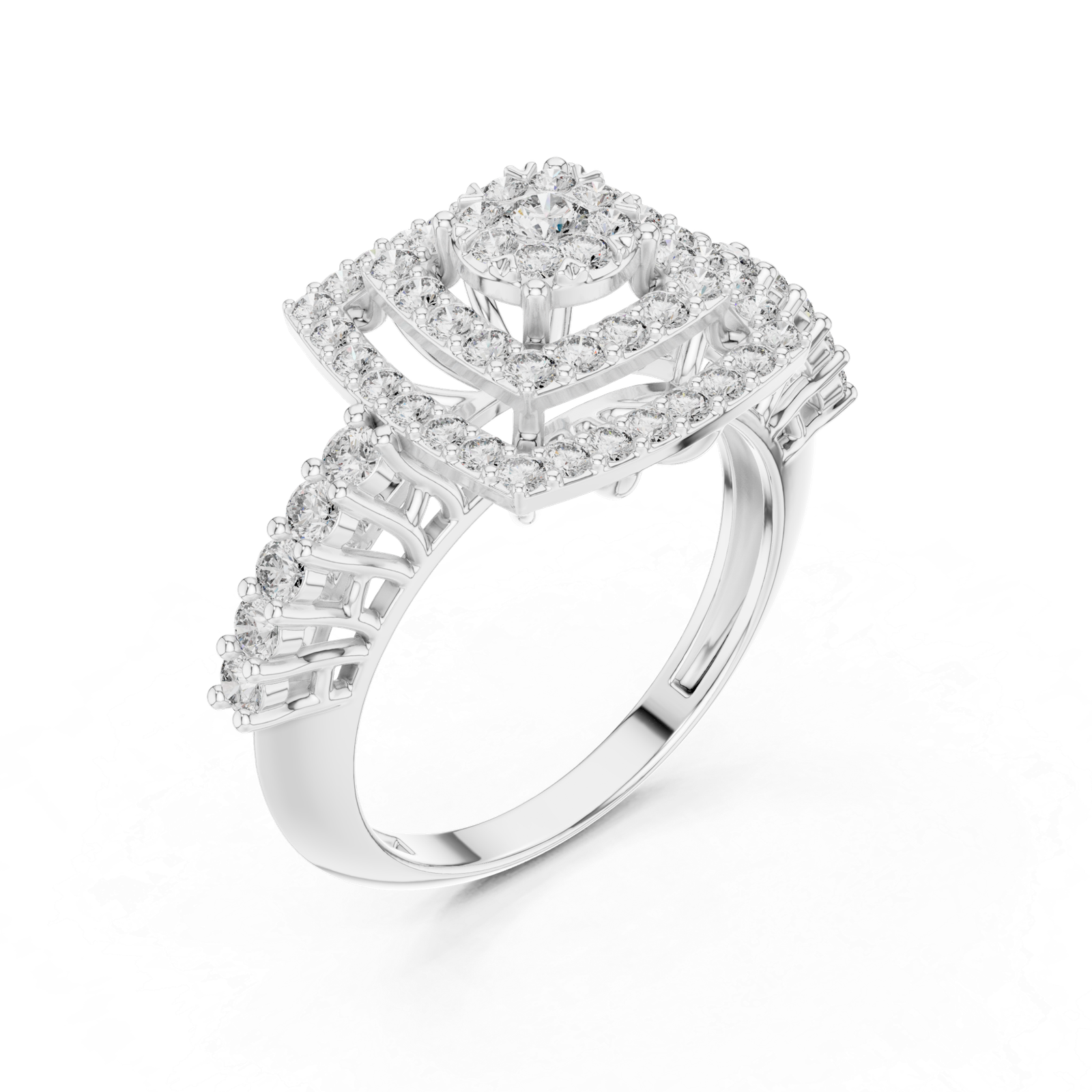 0.88 Cts Round Cut Certified Lab Grown Diamond Gold Ring LR-0034