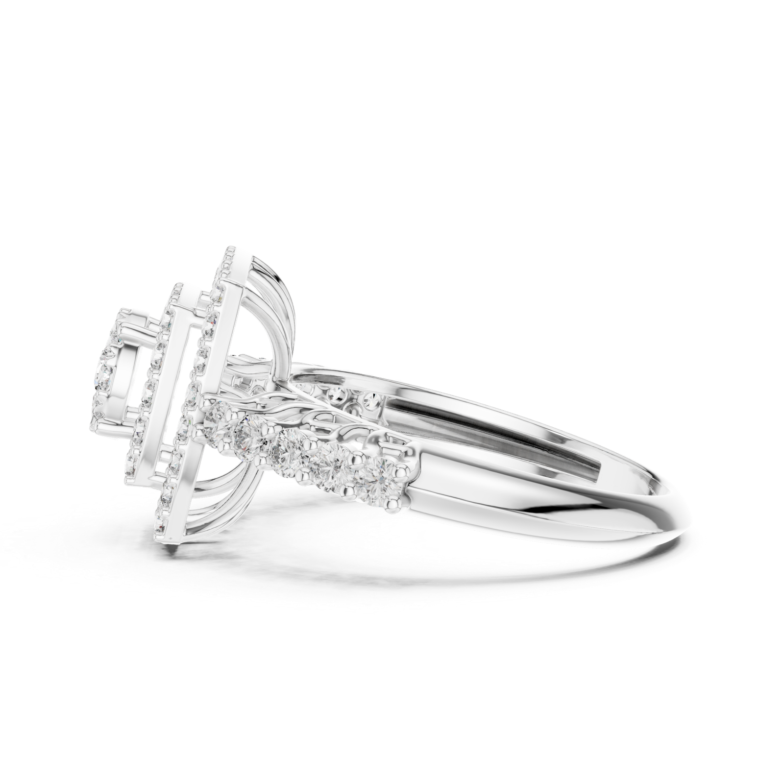 0.88 Cts Round Cut Certified Lab Grown Diamond Gold Ring LR-0034