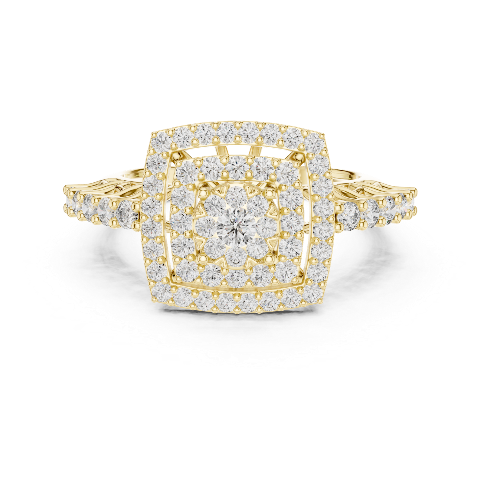 0.88 Cts Round Cut Certified Lab Grown Diamond Gold Ring LR-0034