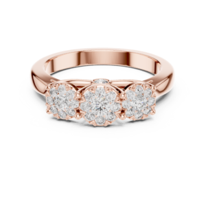 0.49 Cts Round Cut Certified Lab Grown Diamond Gold Ring LR-0036
