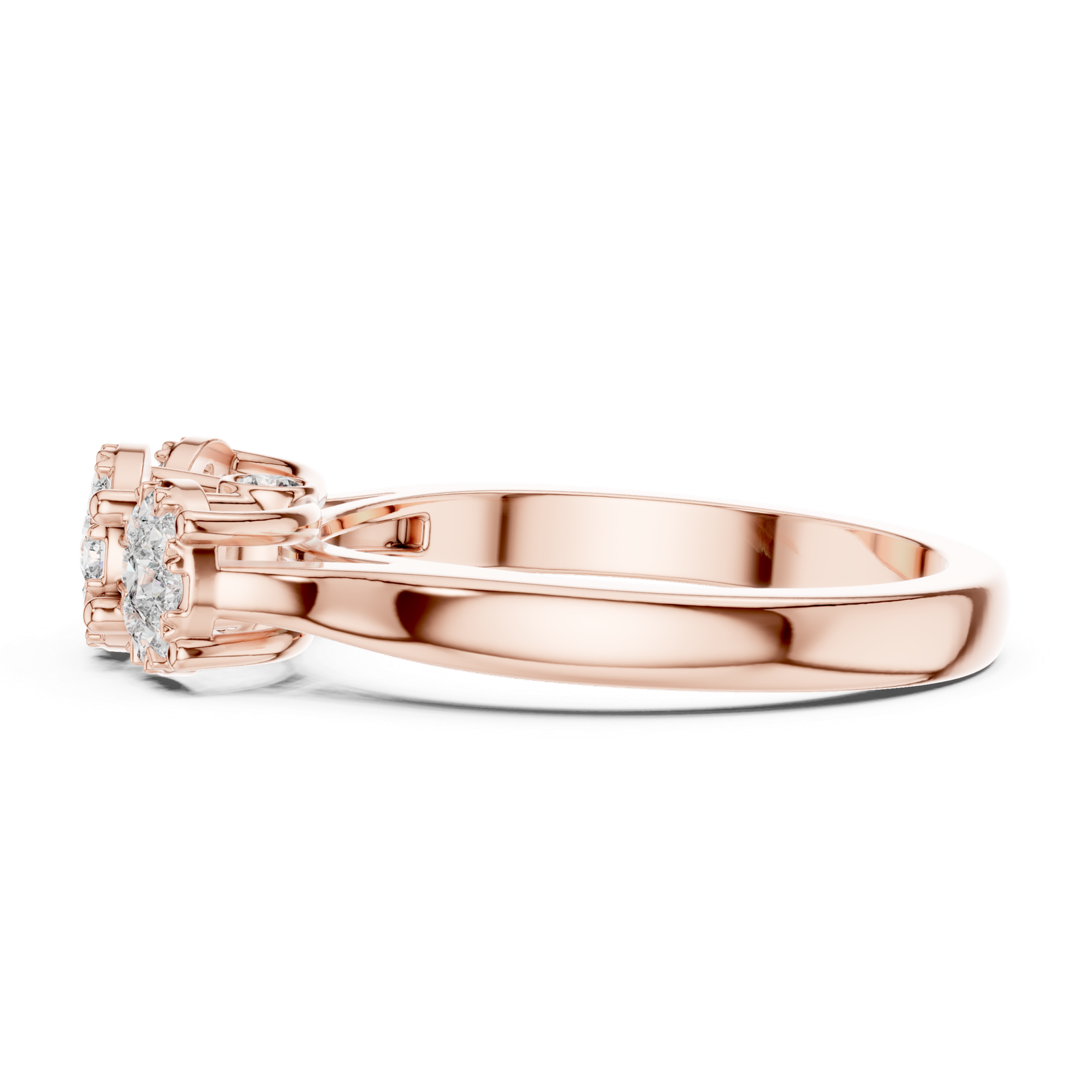 0.49 Cts Round Cut Certified Lab Grown Diamond Gold Ring LR-0036