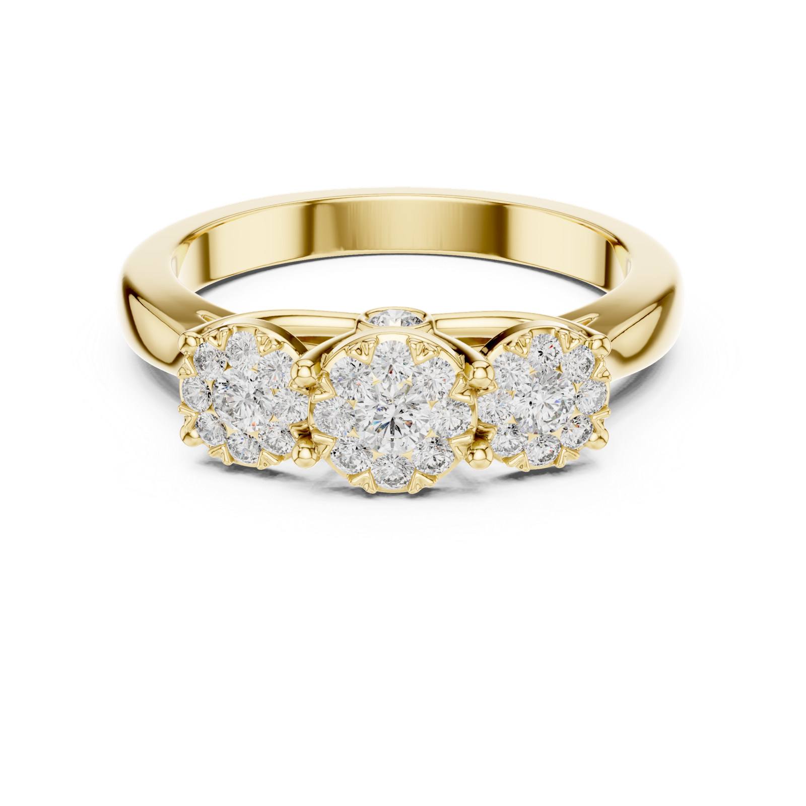 0.49 Cts Round Cut Certified Lab Grown Diamond Gold Ring LR-0036