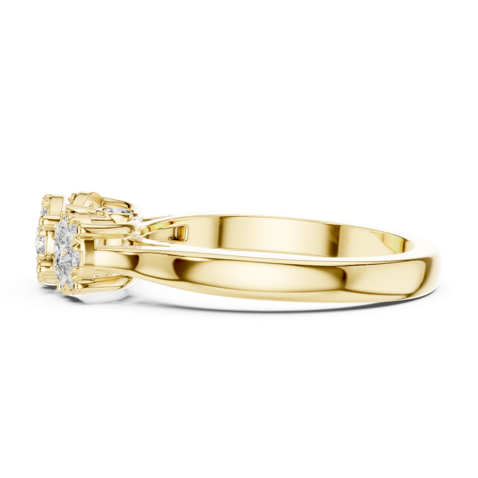0.49 Cts Round Cut Certified Lab Grown Diamond Gold Ring LR-0036