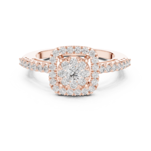 0.63 Cts Round Cut Certified Lab Grown Diamond Ring LR-0038