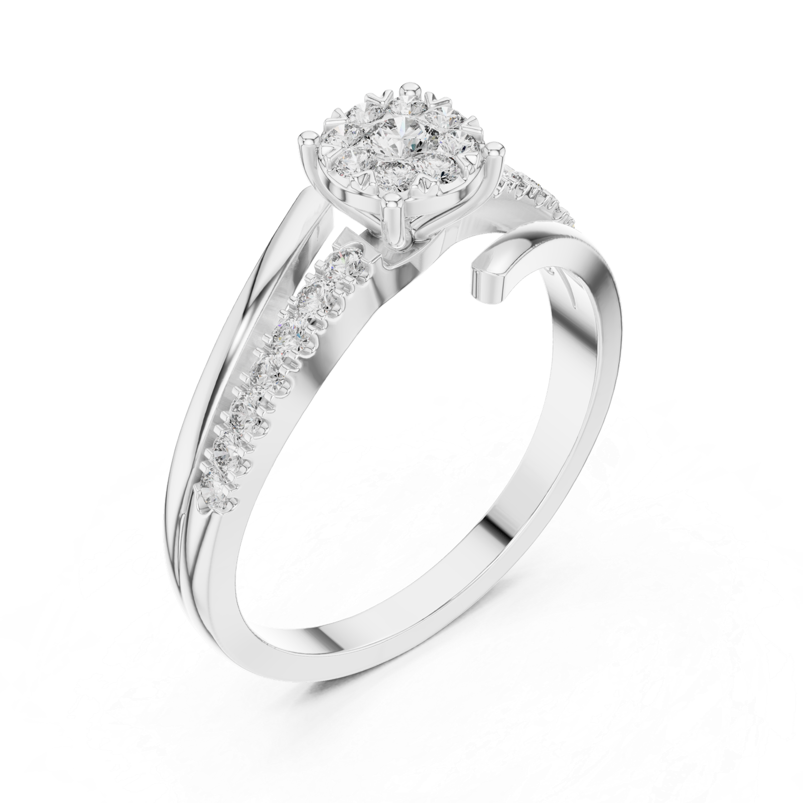 0.33 Cts Round Cut Certified Lab Grown Diamond Gold Ring LR-0039