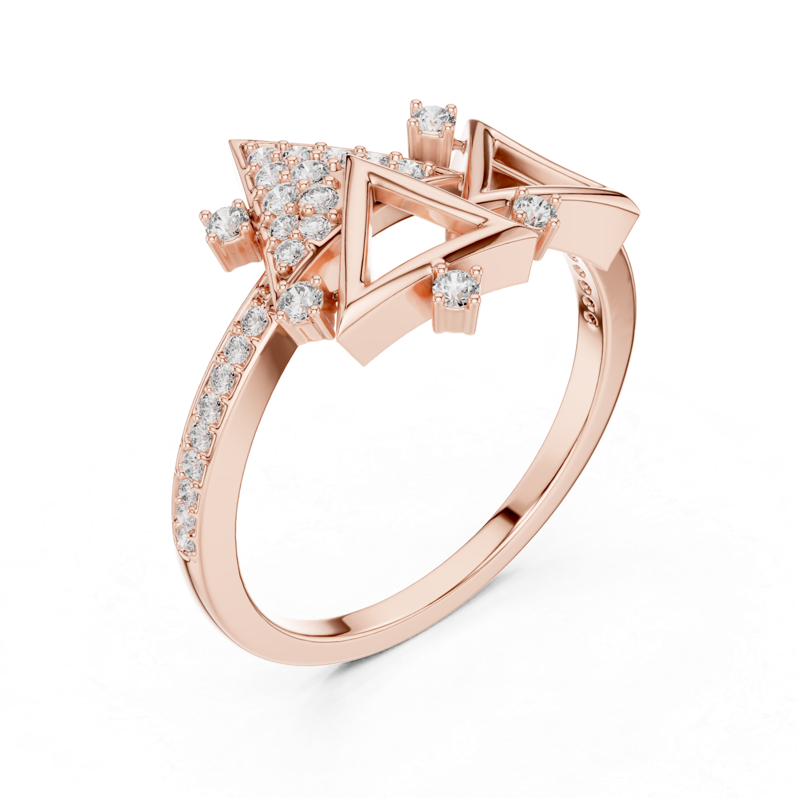 0.24 Cts Round Cut Certified Lab Grown Diamond Gold Ring LR-01(1)