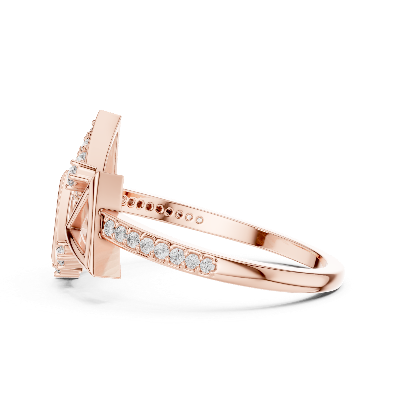 0.24 Cts Round Cut Certified Lab Grown Diamond Gold Ring LR-01(1)