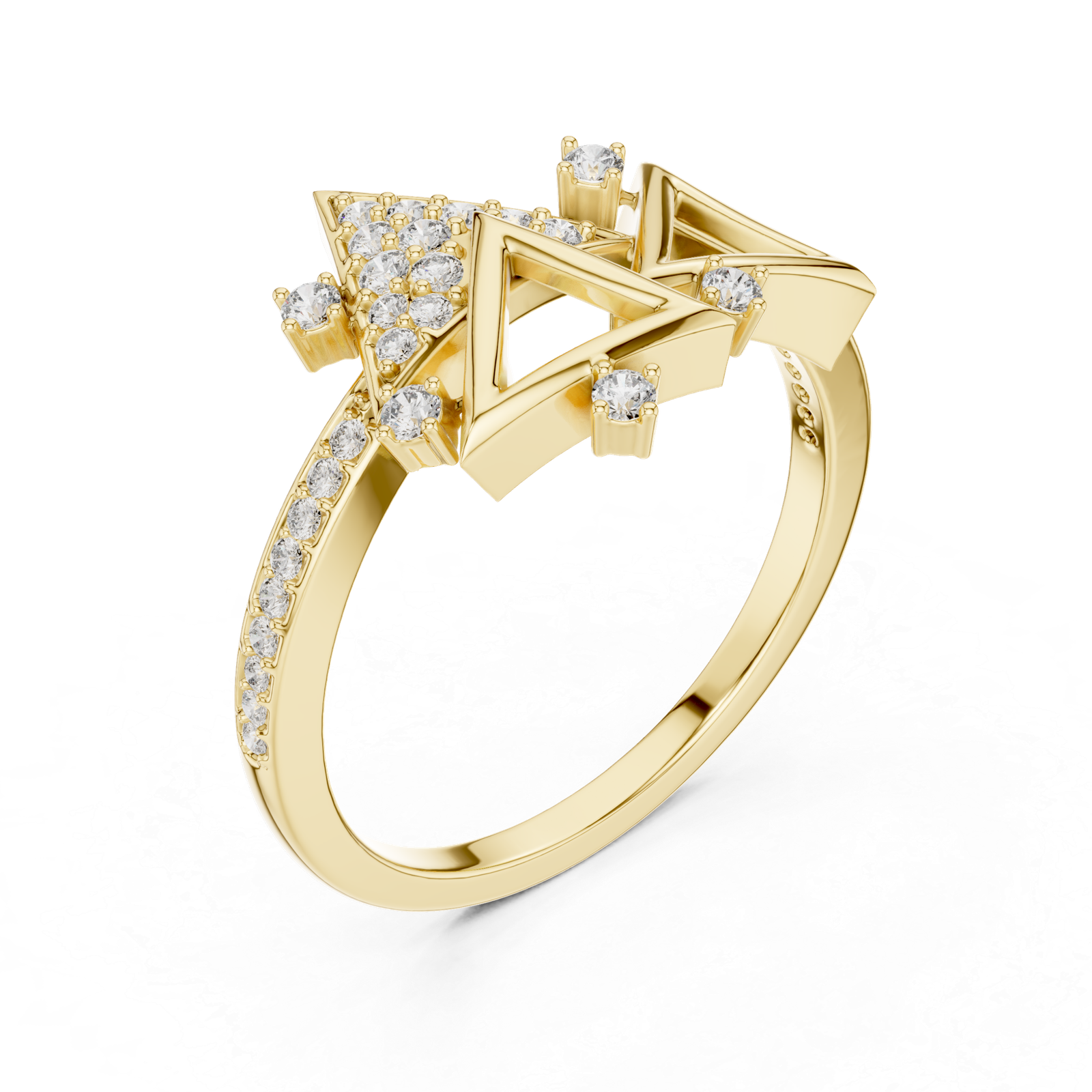 0.24 Cts Round Cut Certified Lab Grown Diamond Gold Ring LR-01(1)