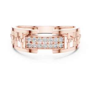 Beautiful Lab Grown Diamond Ring 0.16 Cts Round Cut Gold LR-01(10)