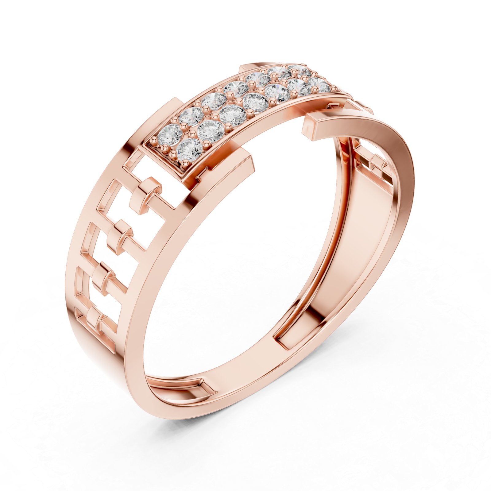 Beautiful Lab Grown Diamond Ring 0.16 Cts Round Cut Gold LR-01(10)
