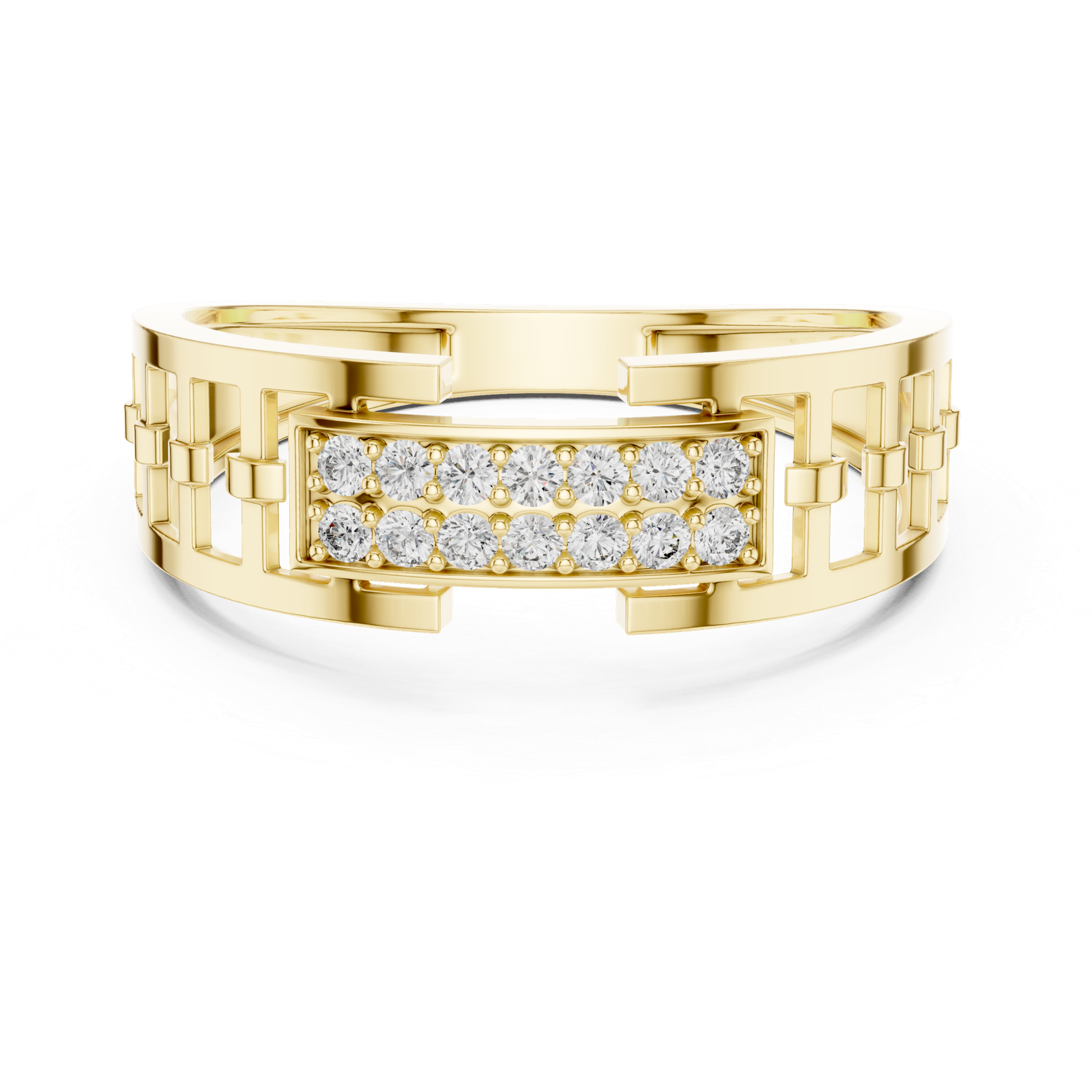Beautiful Lab Grown Diamond Ring 0.16 Cts Round Cut Gold LR-01(10)