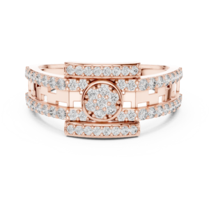 Certified Lab Grown Diamond Gold Ring 0.63 Cts Round Cut LR-01(18)