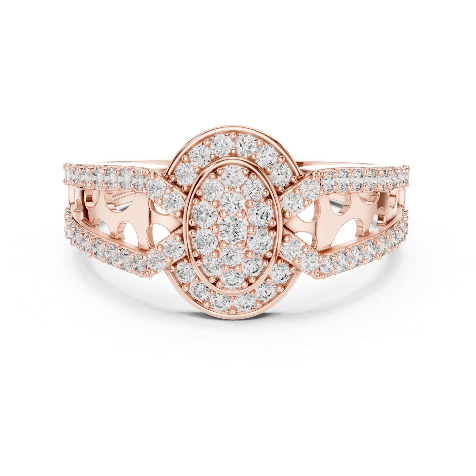 0.69 Cts Round Cut Certified Lab Grown Gold Diamond Ring LR-01(2)