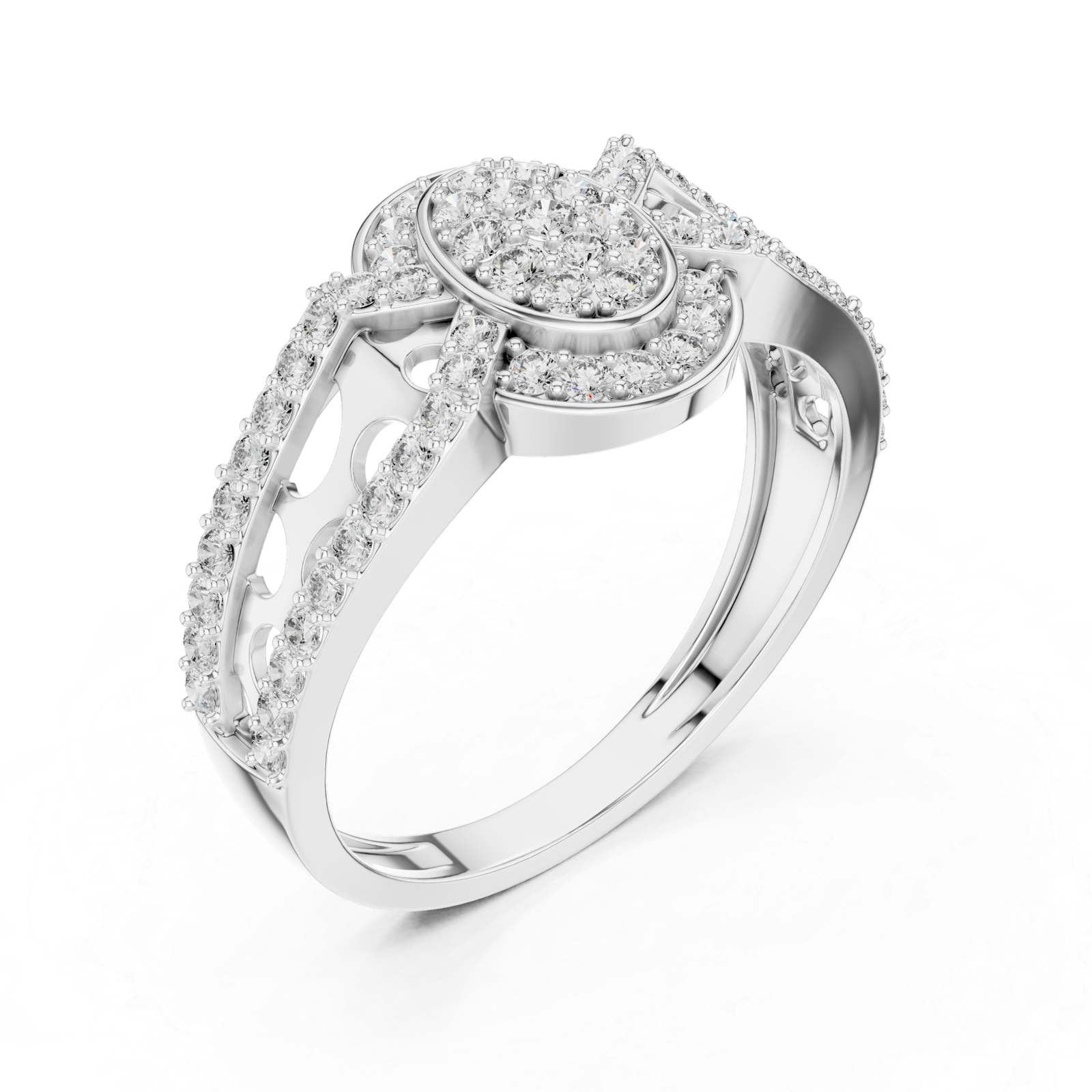 0.69 Cts Round Cut Certified Lab Grown Gold Diamond Ring LR-01(2)