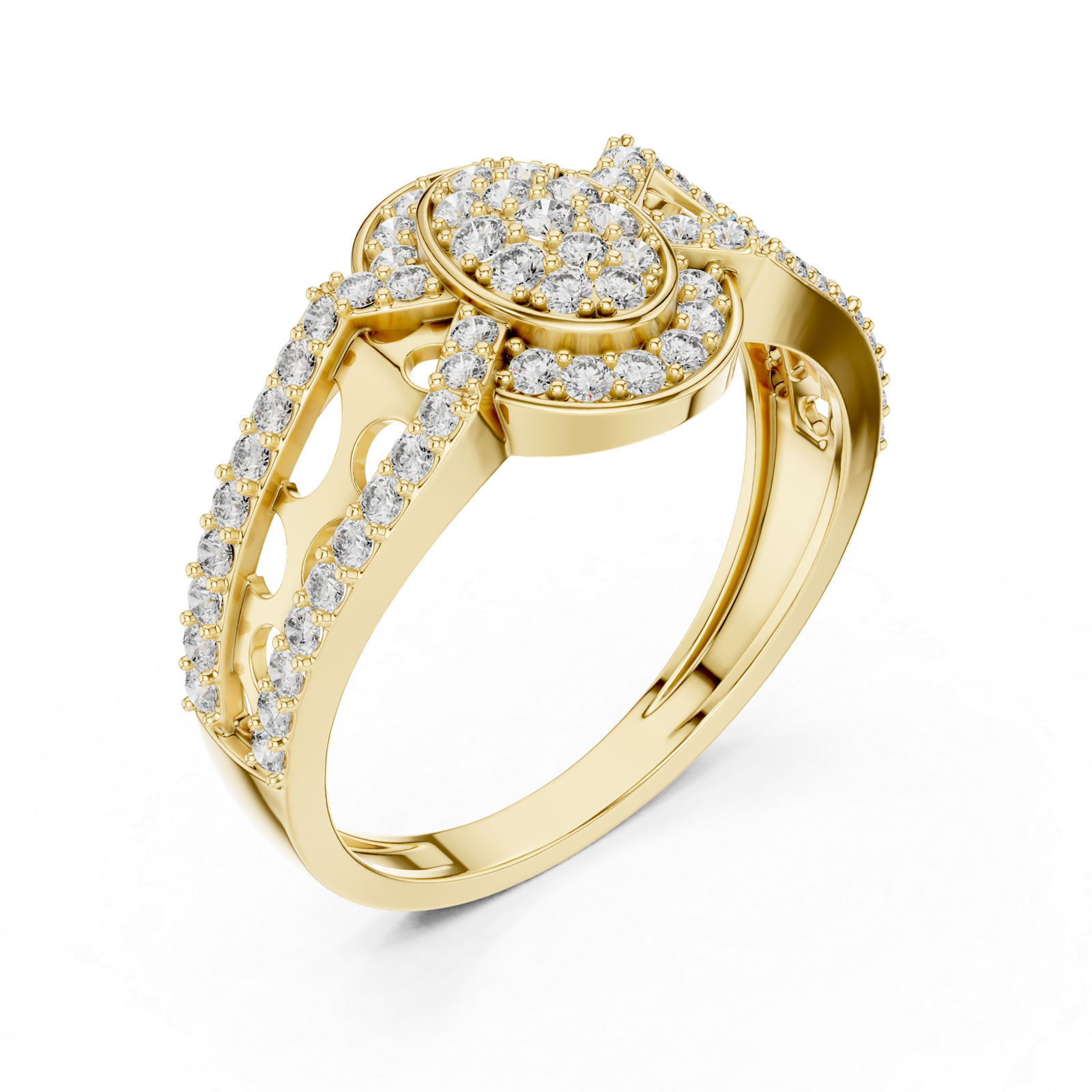 0.69 Cts Round Cut Certified Lab Grown Gold Diamond Ring LR-01(2)