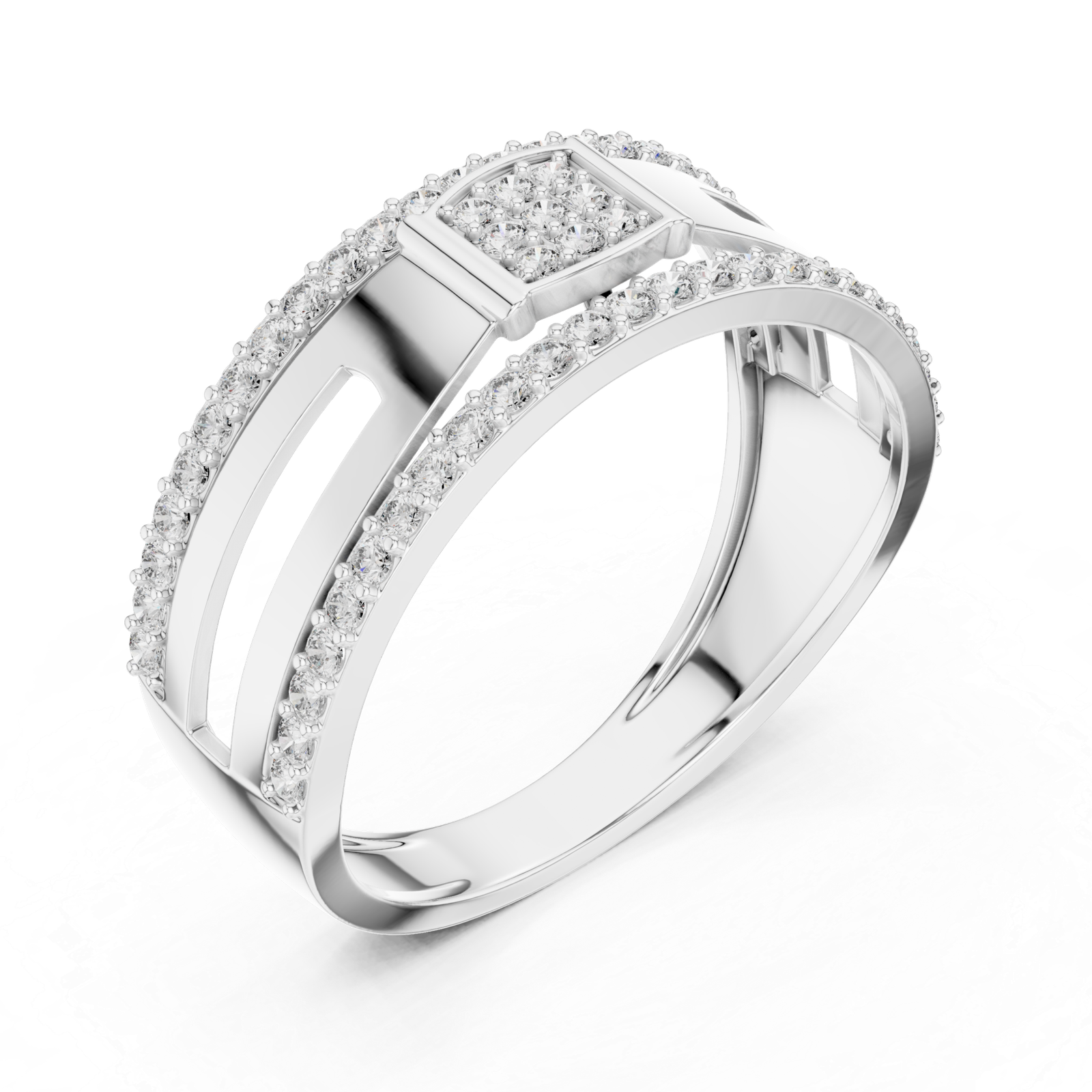 Stunning Lab Grown Diamond Gold Ring 0.46 Cts Round Cut LR-01(22)