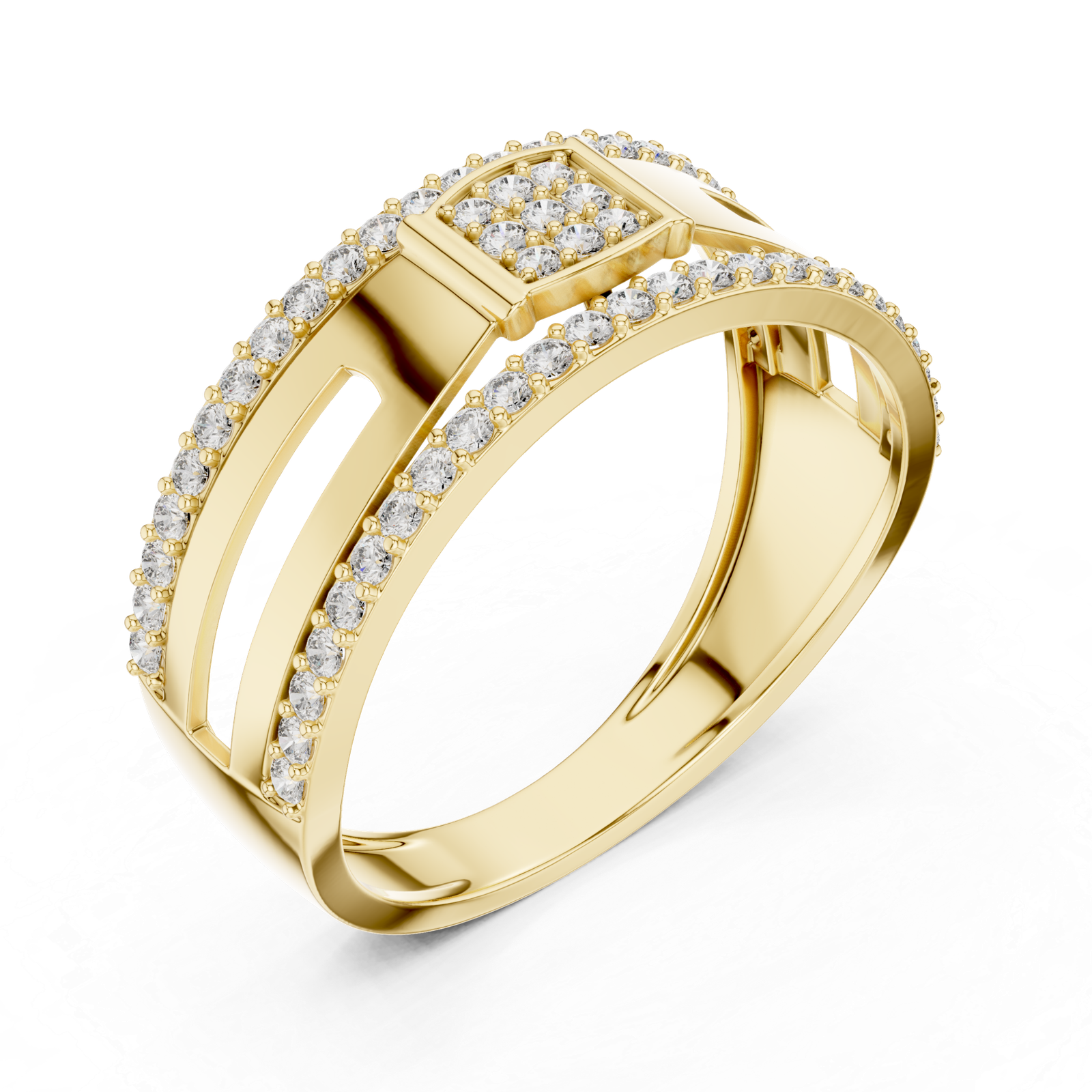 Stunning Lab Grown Diamond Gold Ring 0.46 Cts Round Cut LR-01(22)