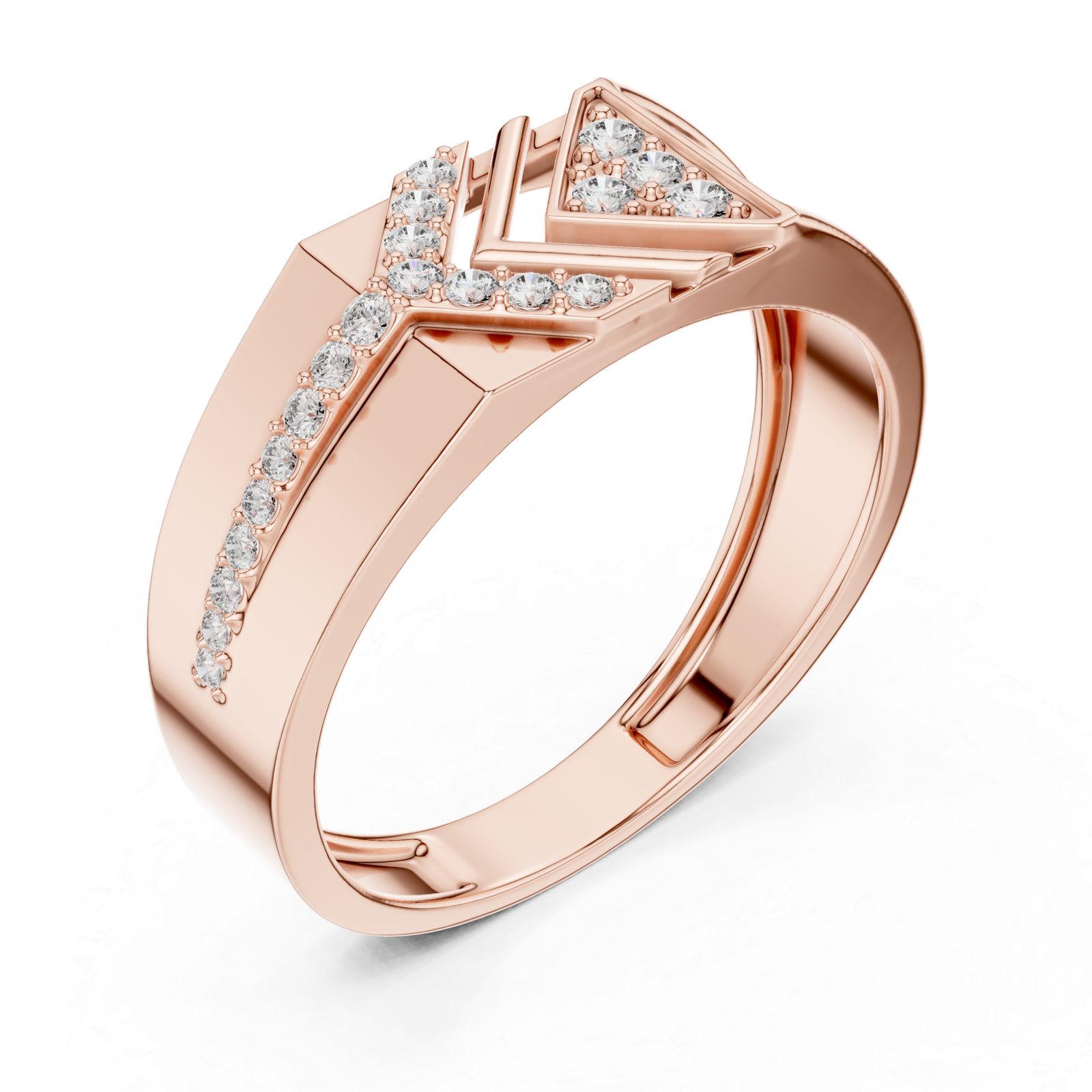 Beautiful Lab Grown Diamond Ring 0.19 Cts Round Cut Gold LR-01(26)