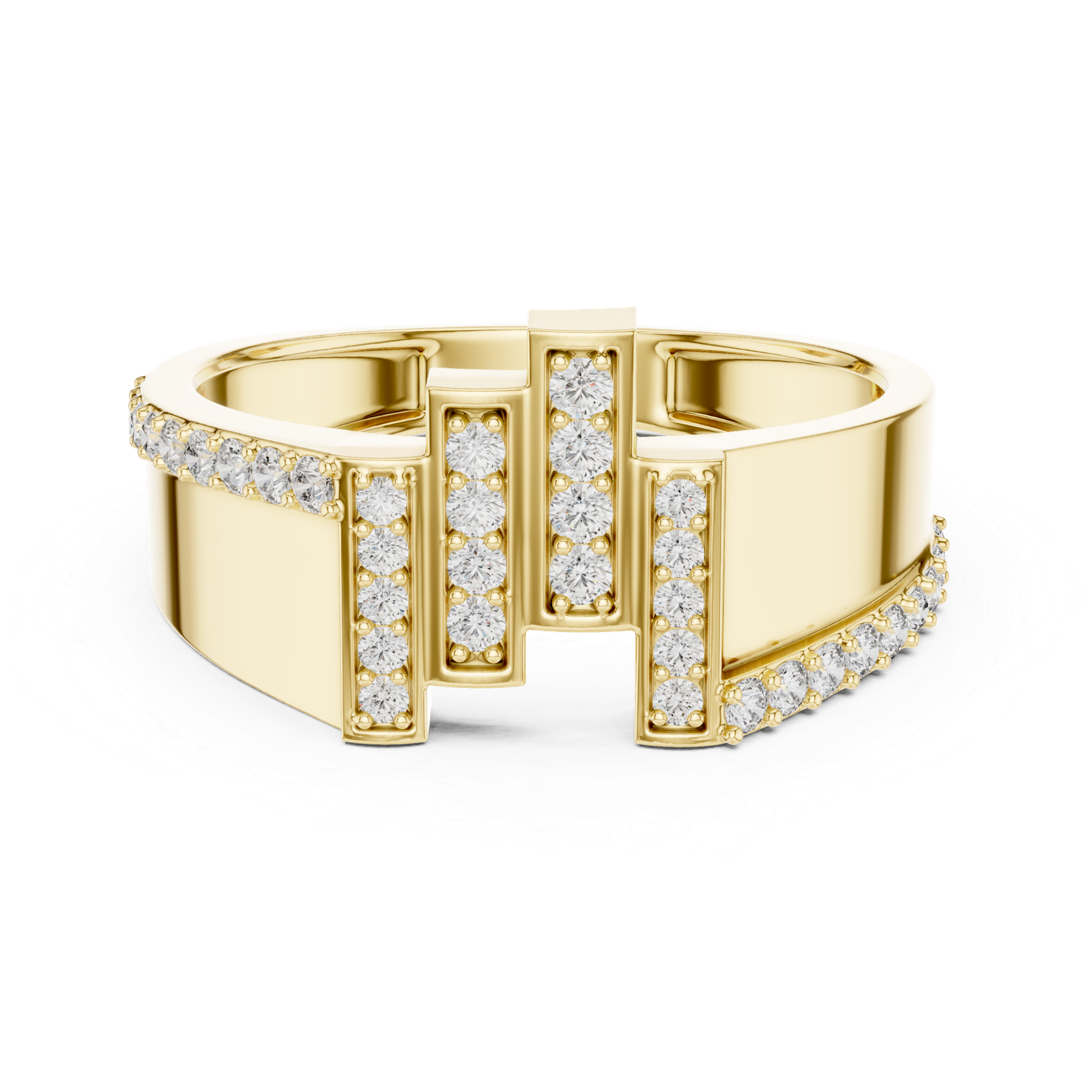 Stunning Lab Grown Diamond Gold Ring 0.38 Cts Round Cut LR-01(28)