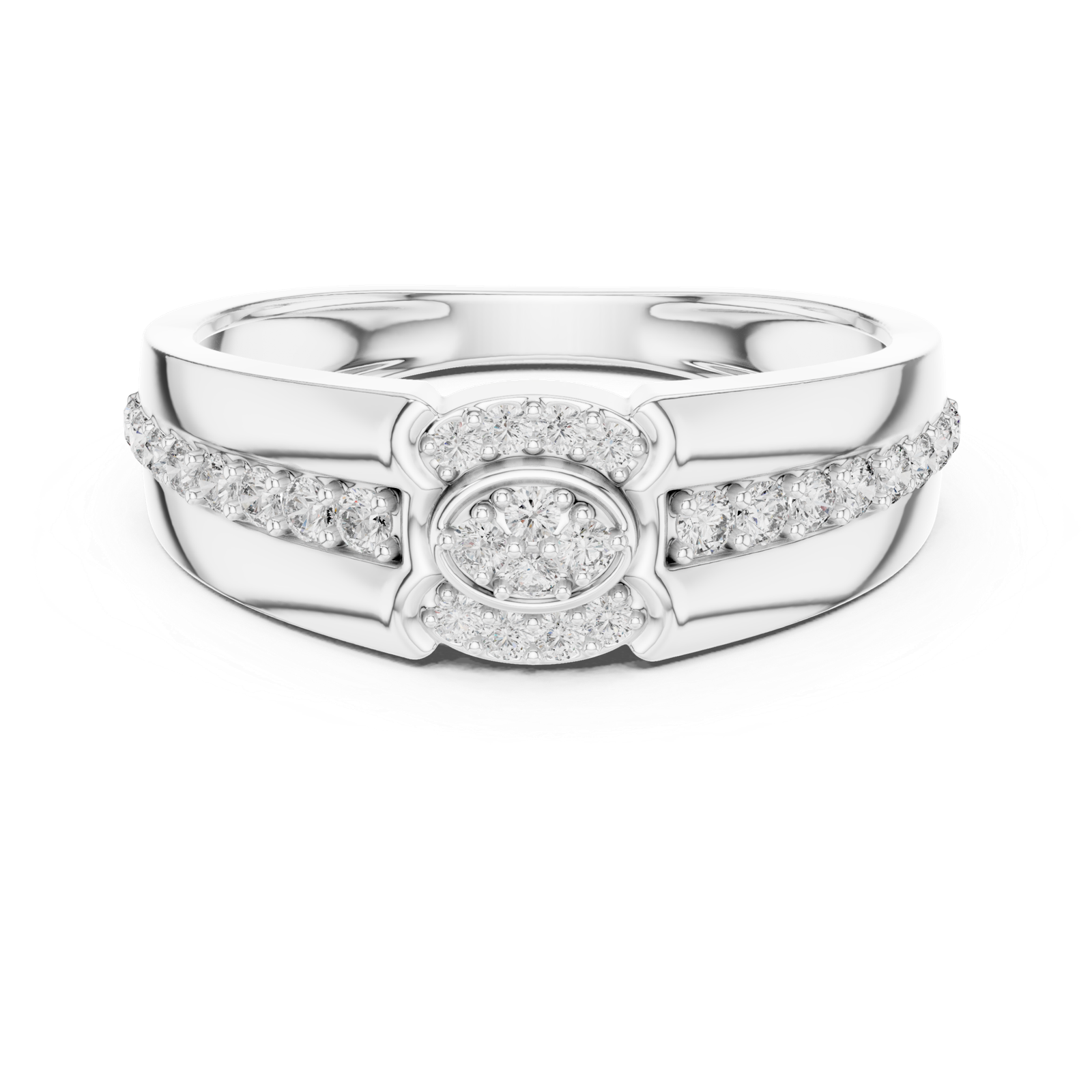 Certified Lab Grown Diamond Gold Ring 0.34 Cts Round Cut LR-01(41)