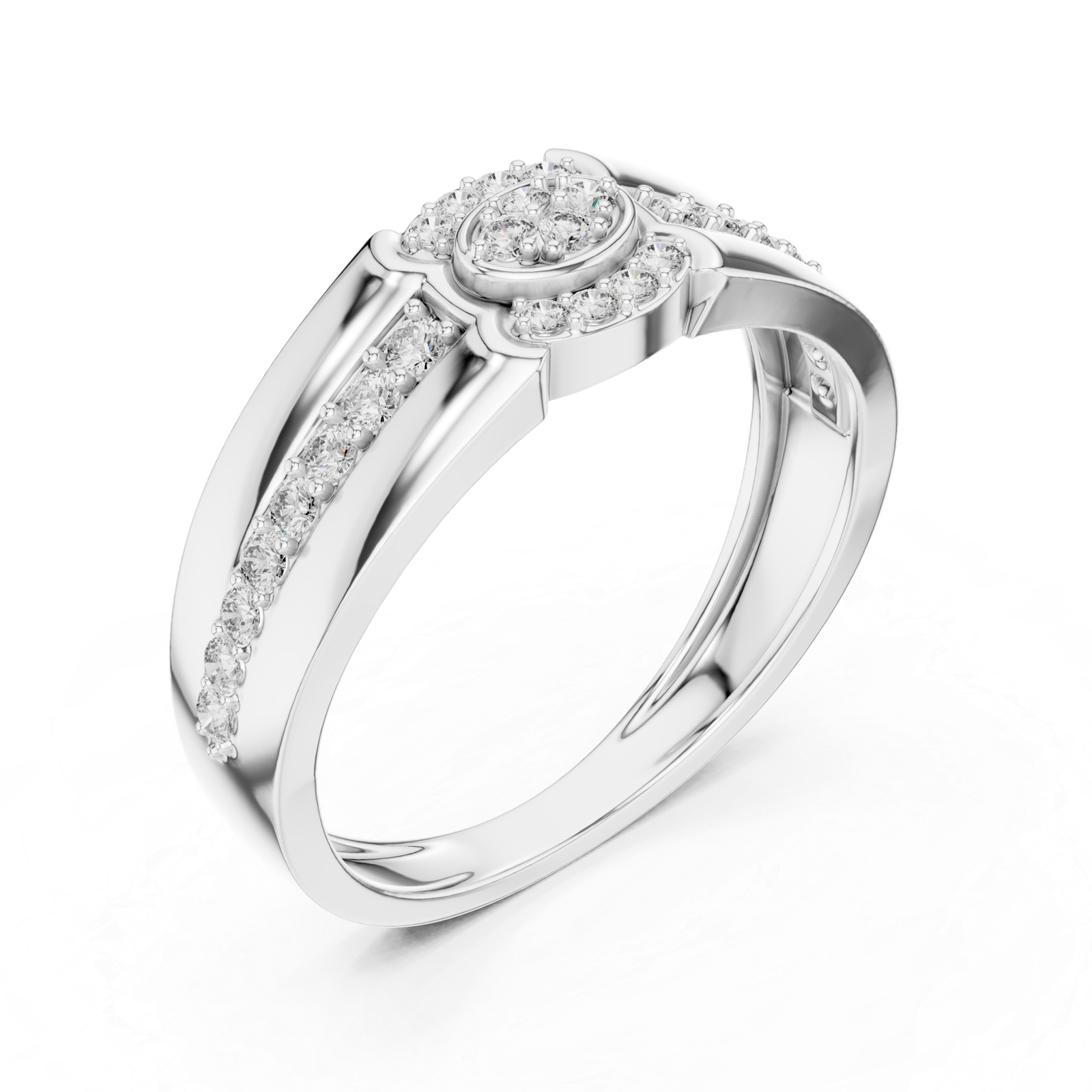 Certified Lab Grown Diamond Gold Ring 0.34 Cts Round Cut LR-01(41)