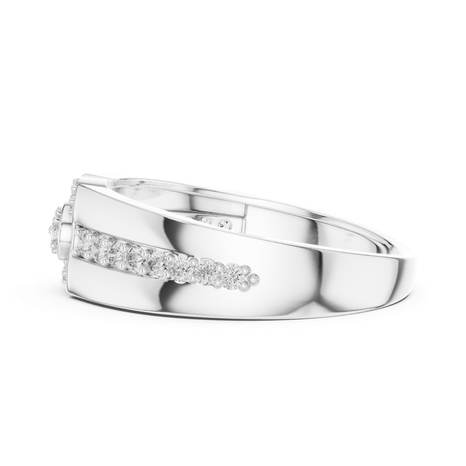 Certified Lab Grown Diamond Gold Ring 0.34 Cts Round Cut LR-01(41)