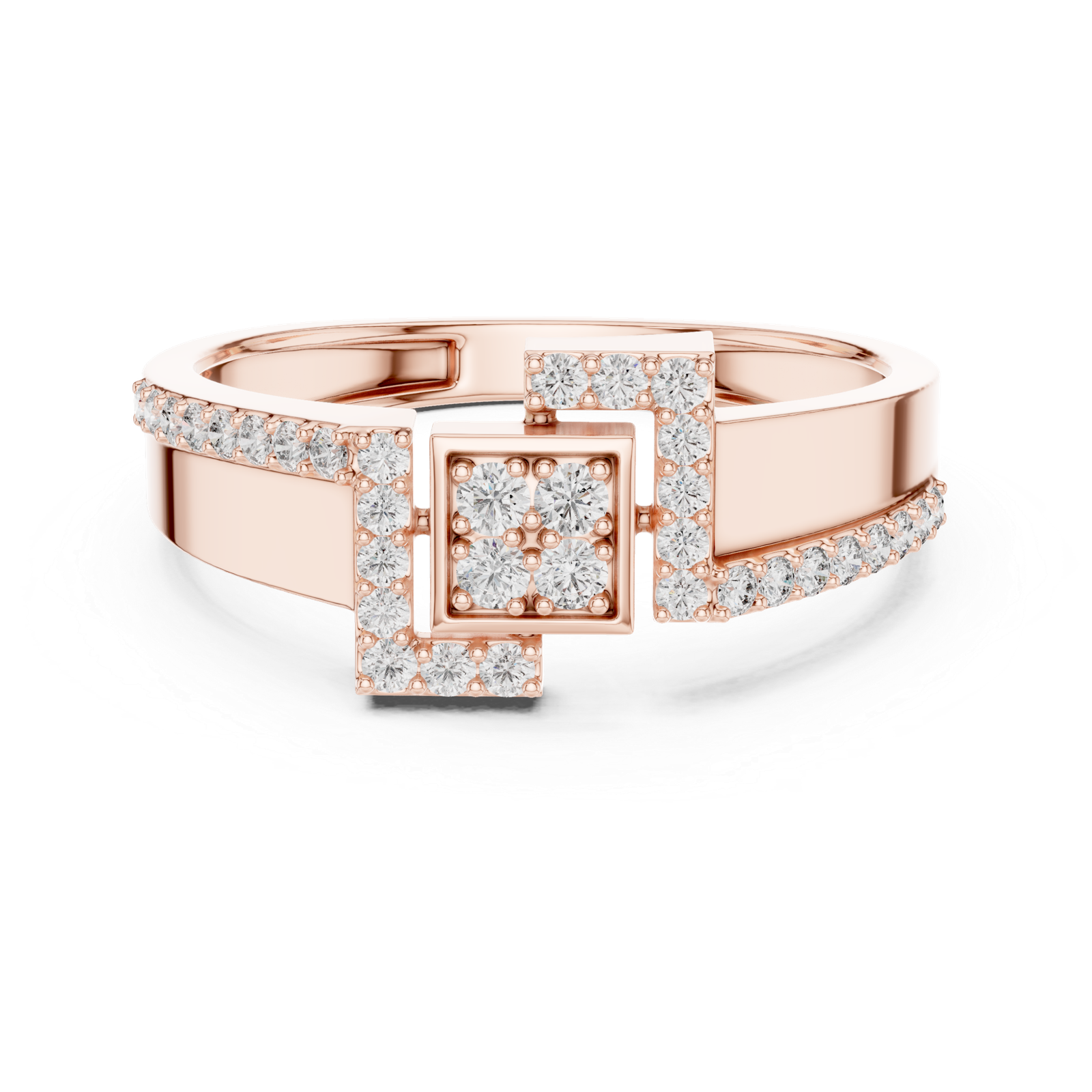 Beautiful Round Cut 0.33 Cts Lab Grown Diamond Gold Ring LR-01(48)