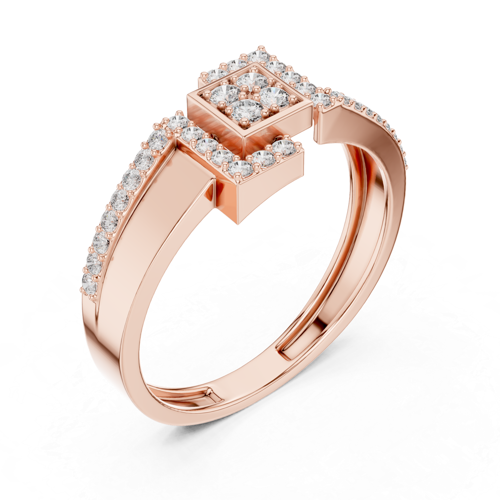 Beautiful Round Cut 0.33 Cts Lab Grown Diamond Gold Ring LR-01(48)