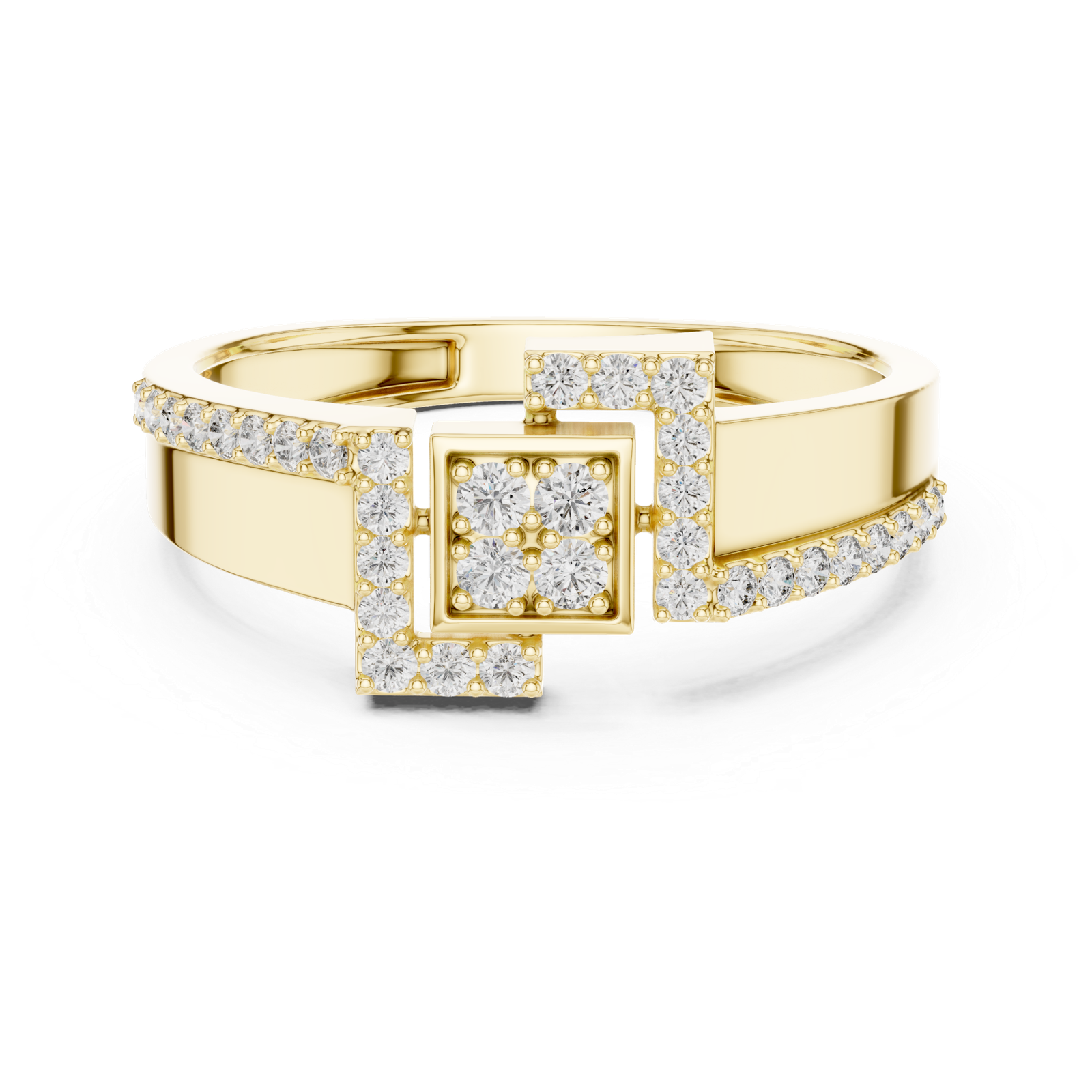 Beautiful Round Cut 0.33 Cts Lab Grown Diamond Gold Ring LR-01(48)