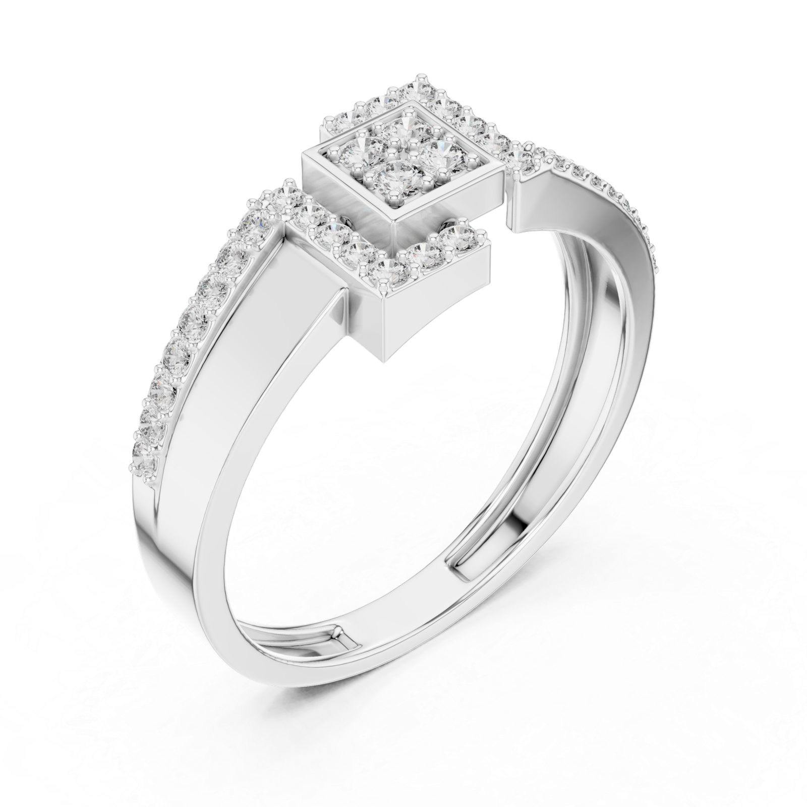 Beautiful Round Cut 0.33 Cts Lab Grown Diamond Gold Ring LR-01(48)