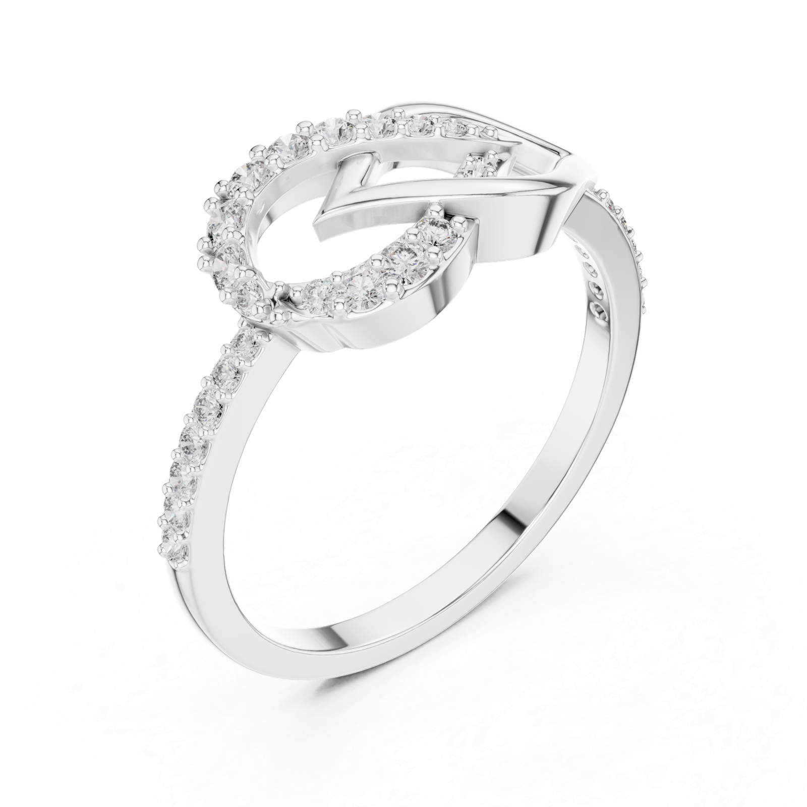 Certified 0.25 Cts Round Cut Lab Grown Gold Diamond Ring LR-01(54)