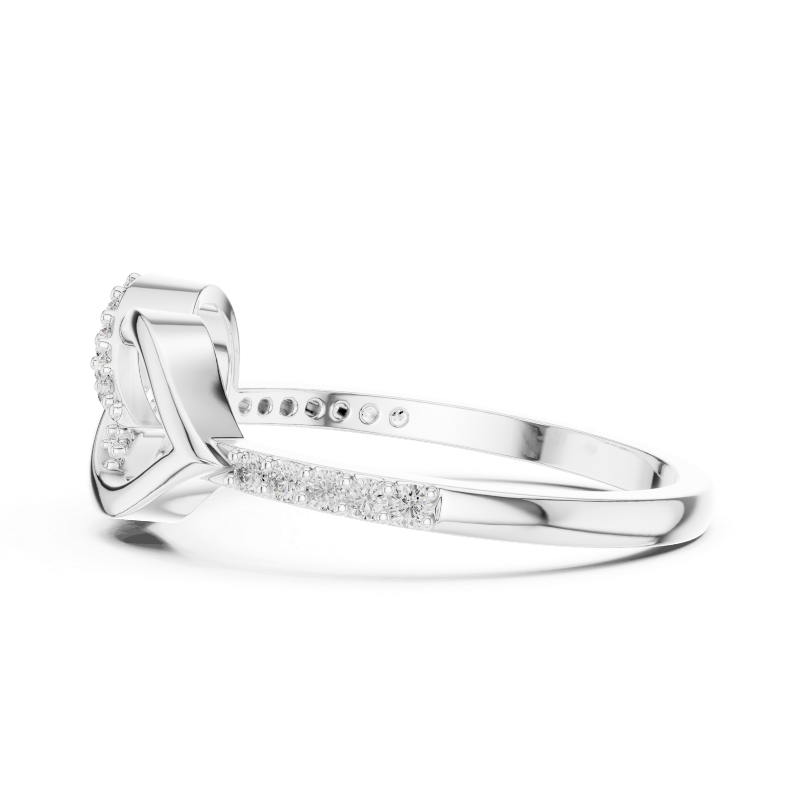 Certified 0.25 Cts Round Cut Lab Grown Gold Diamond Ring LR-01(54)