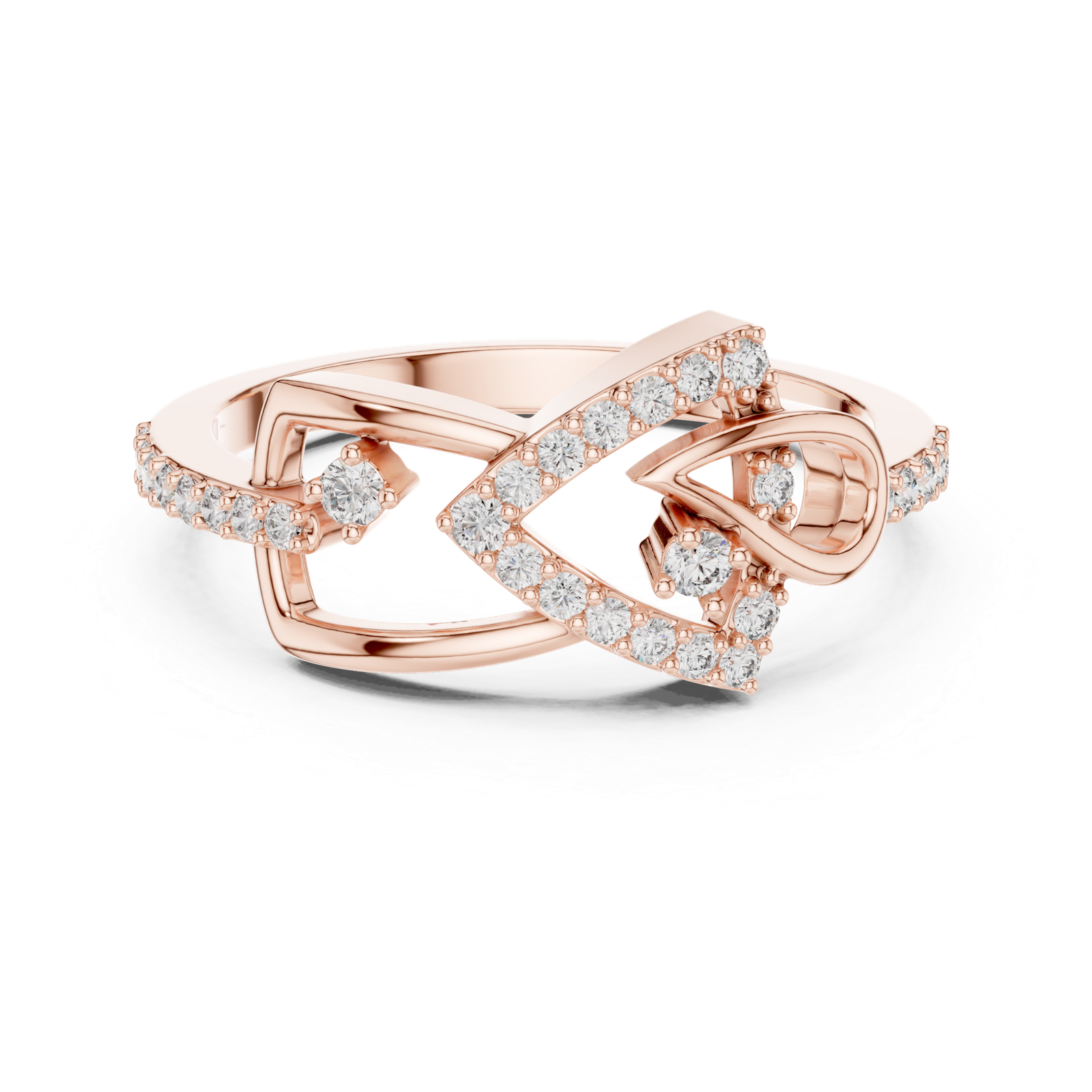 Elegant Lab Grown Diamond Gold Ring 0.23 Cts Round Cut LR-01(56)