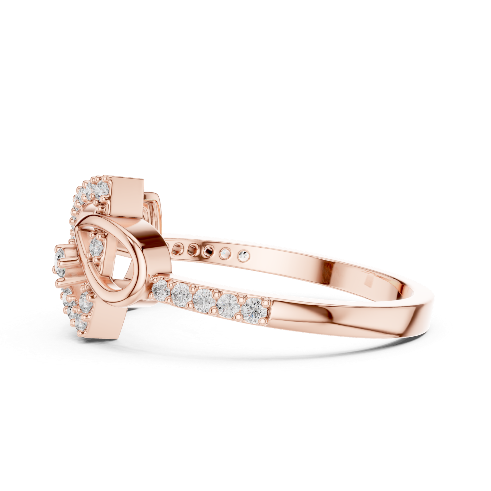 Elegant Lab Grown Diamond Gold Ring 0.23 Cts Round Cut LR-01(56)
