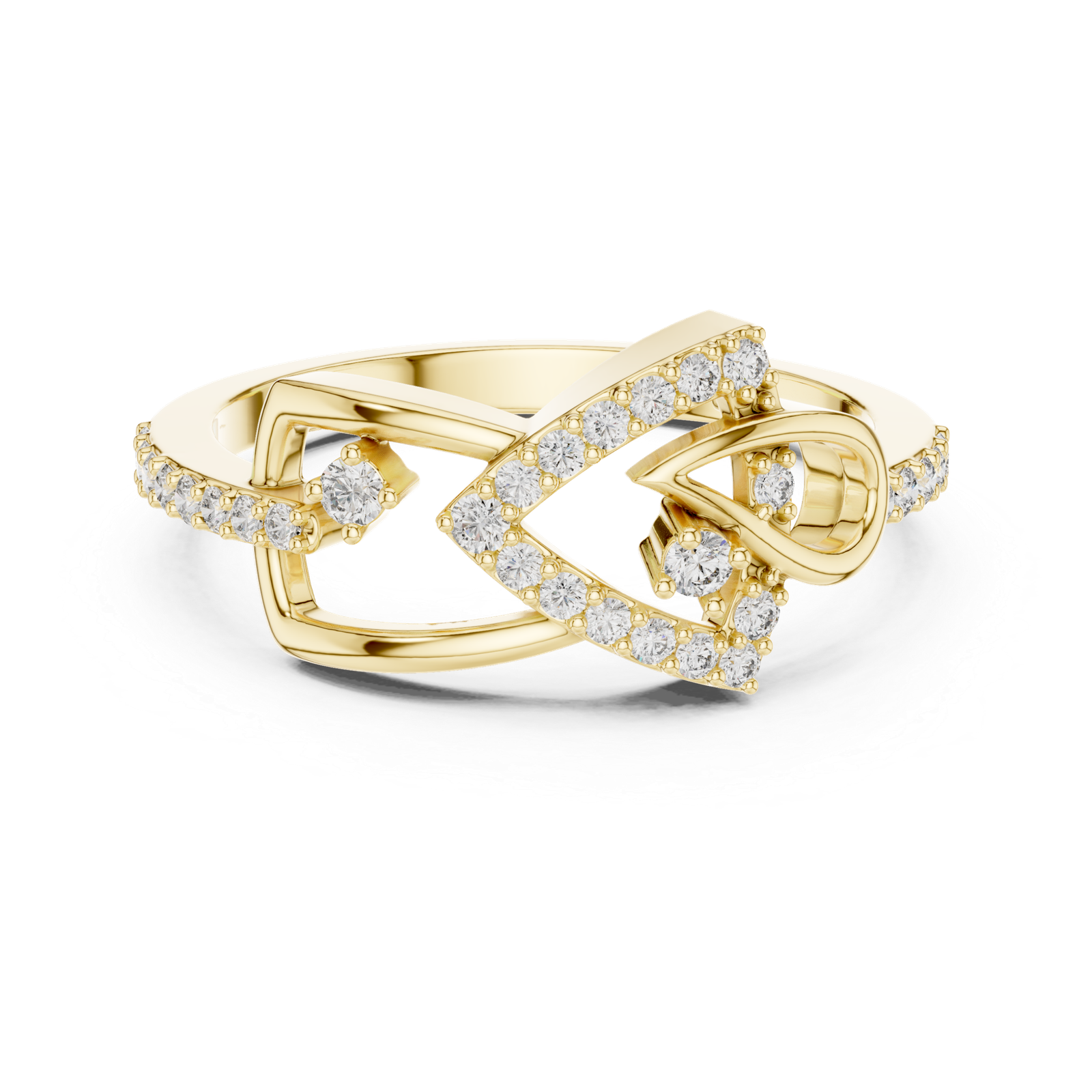 Elegant Lab Grown Diamond Gold Ring 0.23 Cts Round Cut LR-01(56)