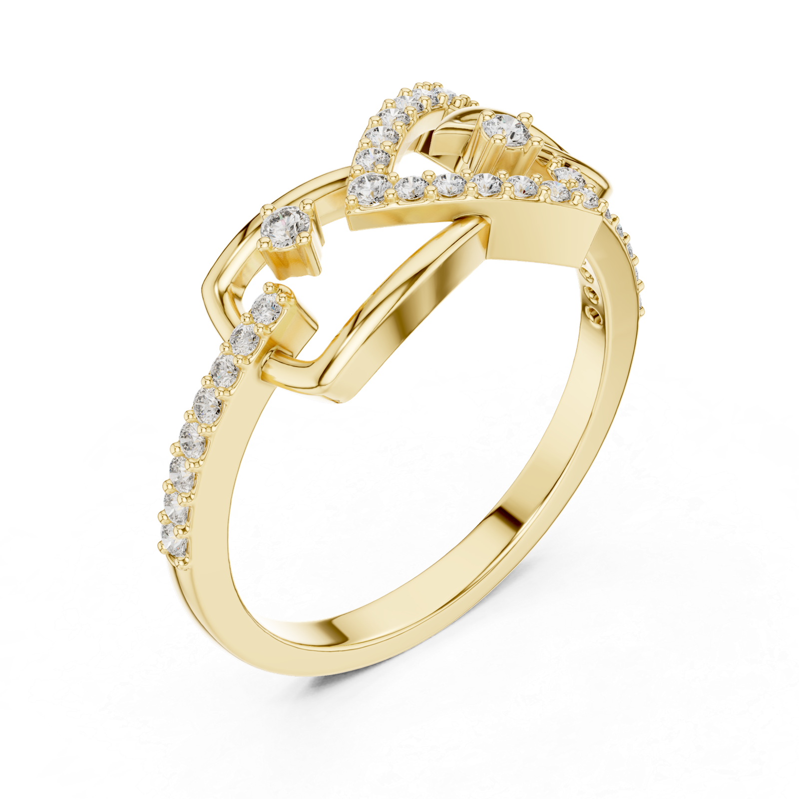 Elegant Lab Grown Diamond Gold Ring 0.23 Cts Round Cut LR-01(56)